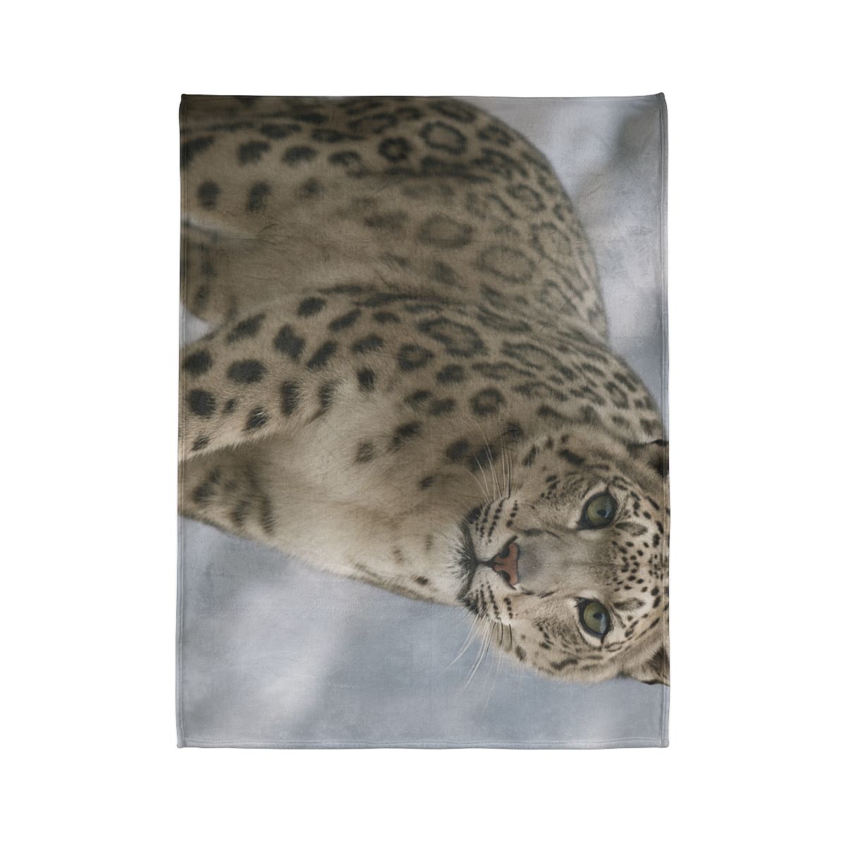 Snow Leopard Silent Ascent personalized cozy blankets