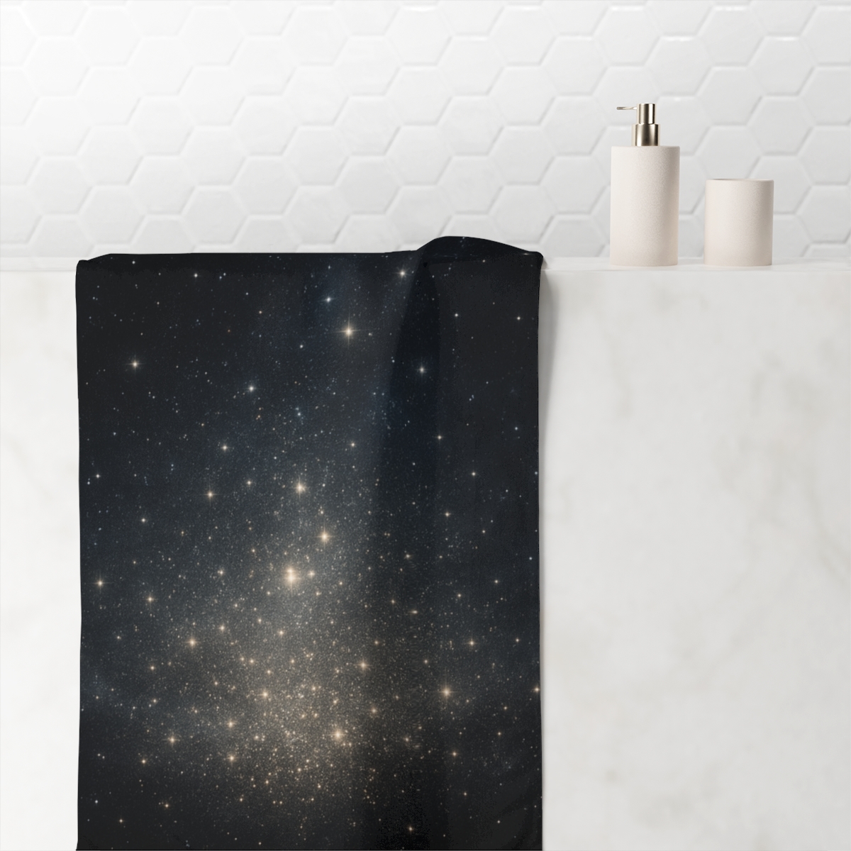 Radiant Star Field Aura stylish beach towels