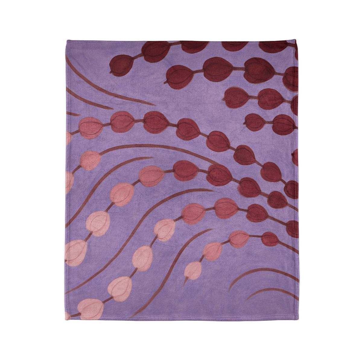 Spiral Bud Cascade designer printed blankets