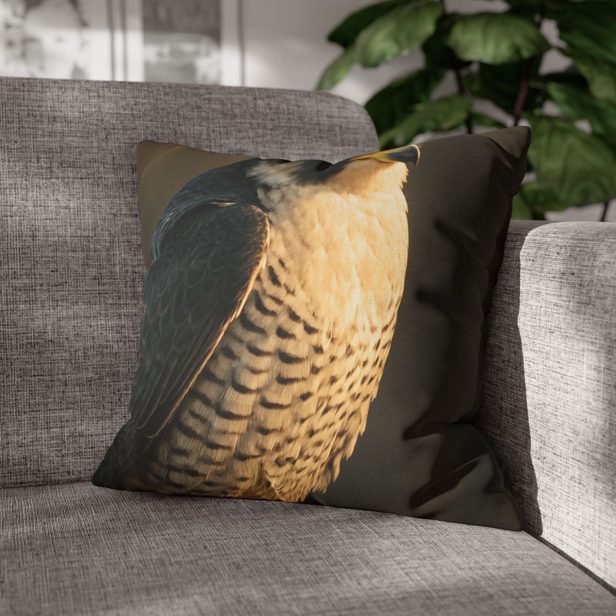 Starlit Poise Peregrine Falcon soft cotton pillow cases
