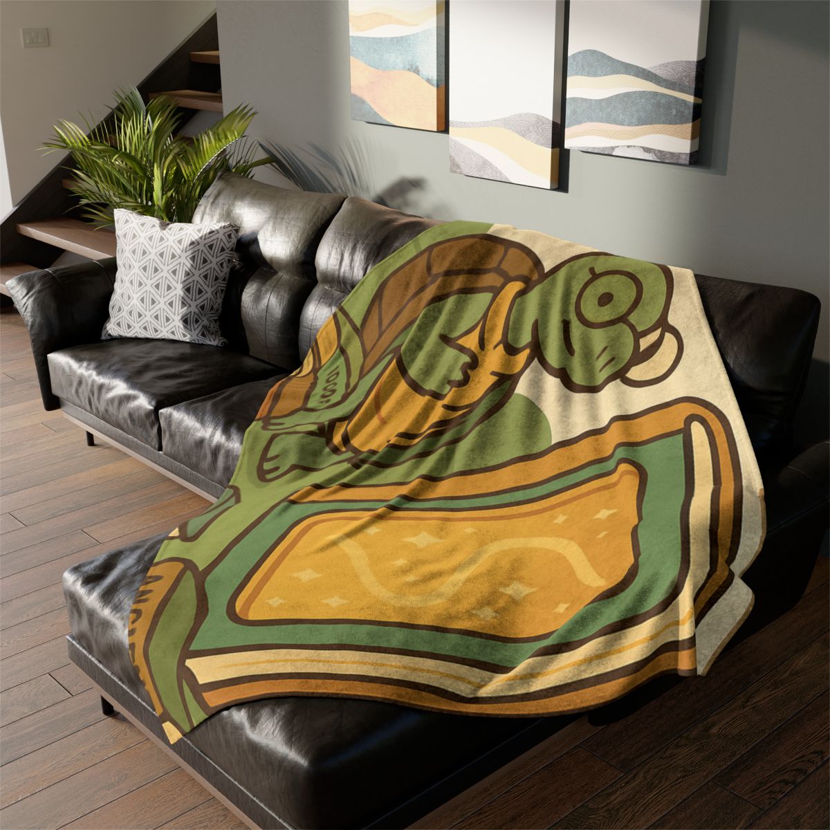 Time Traveling Tortoise Library designer printed blankets