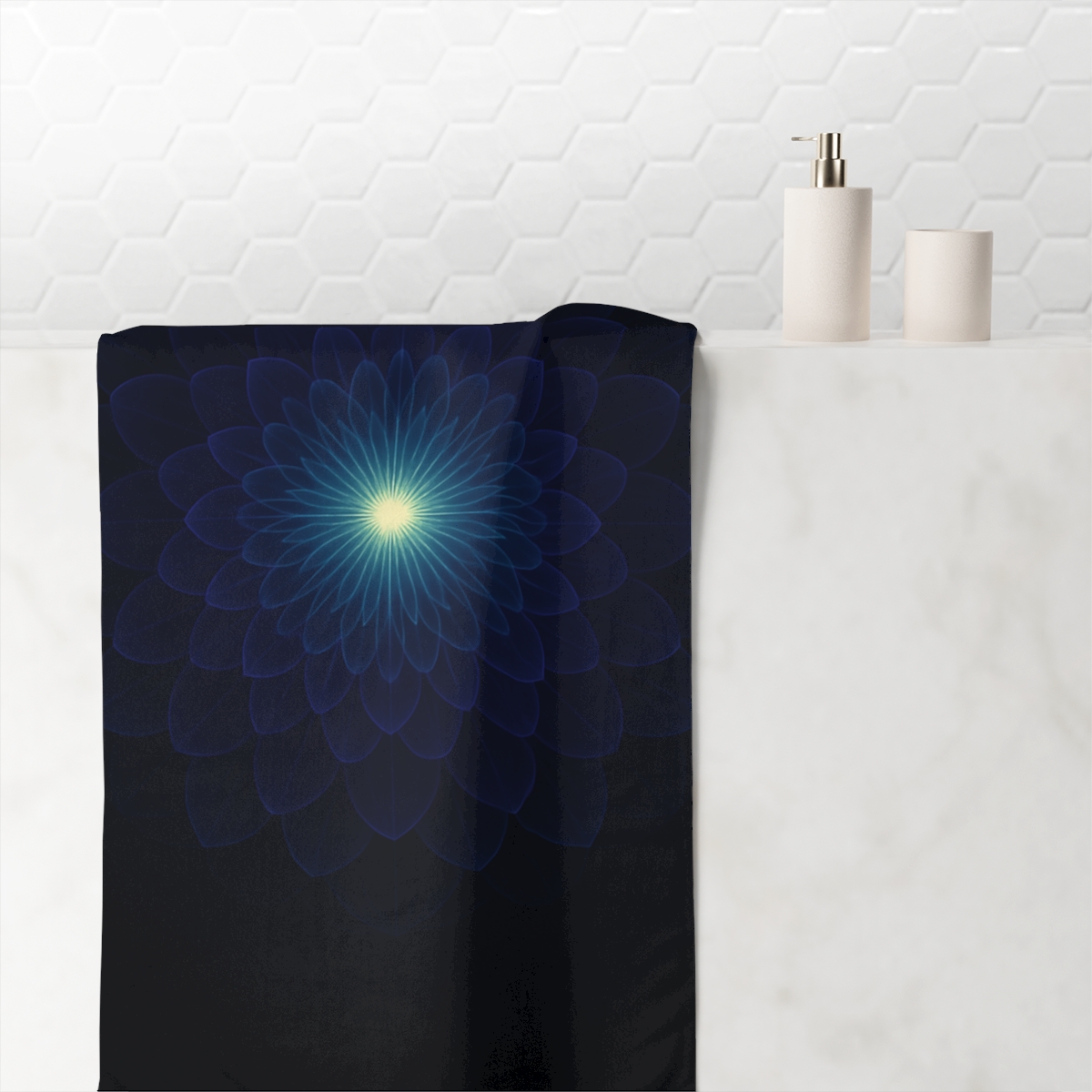 Stellar Petal Orbit custom towels