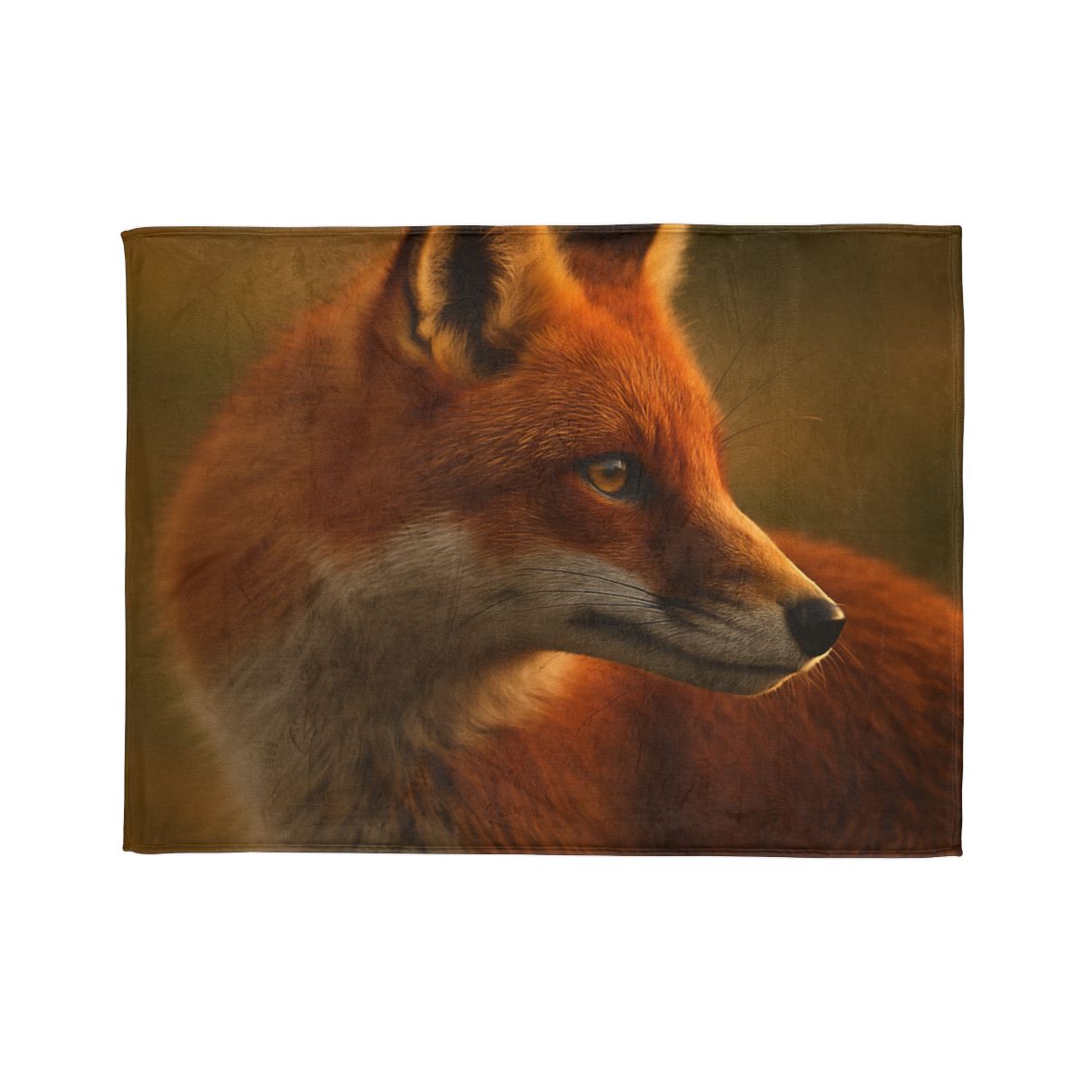 Crimson Whisper Red Fox personalized cozy blankets