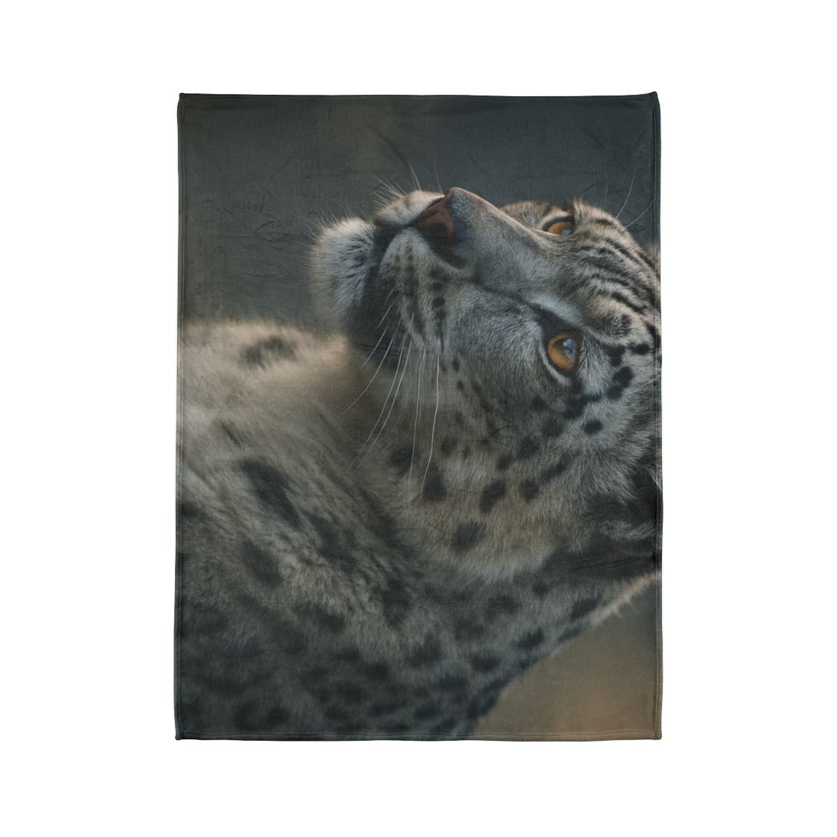 Silent Ember Snow Leopard stylish throw blankets