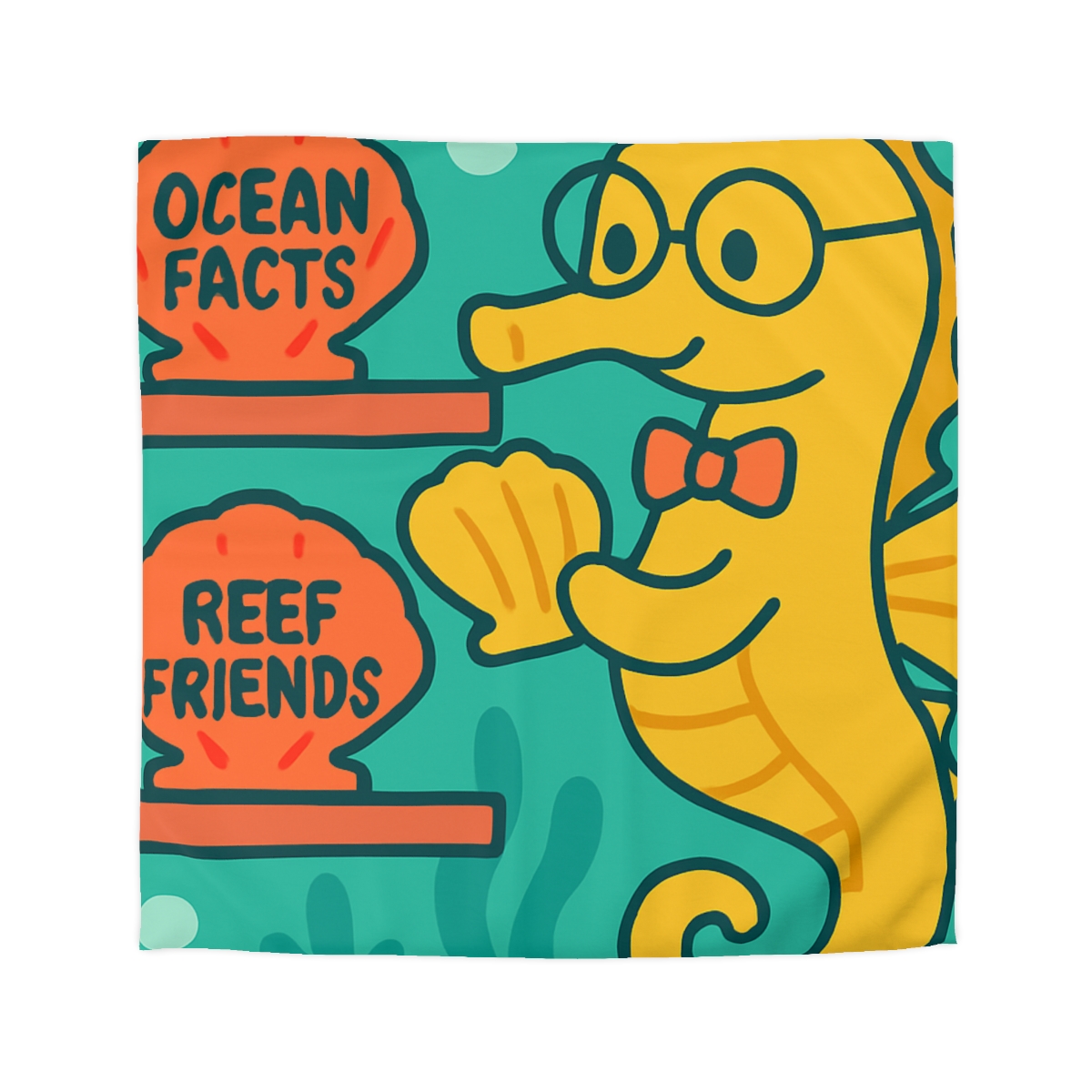 Underwater Library Of The Seahorse Librarian stylish duvet covers