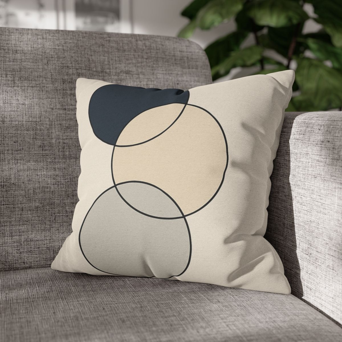 Staggered Trio Of Circles trendy patterned pillow cases
