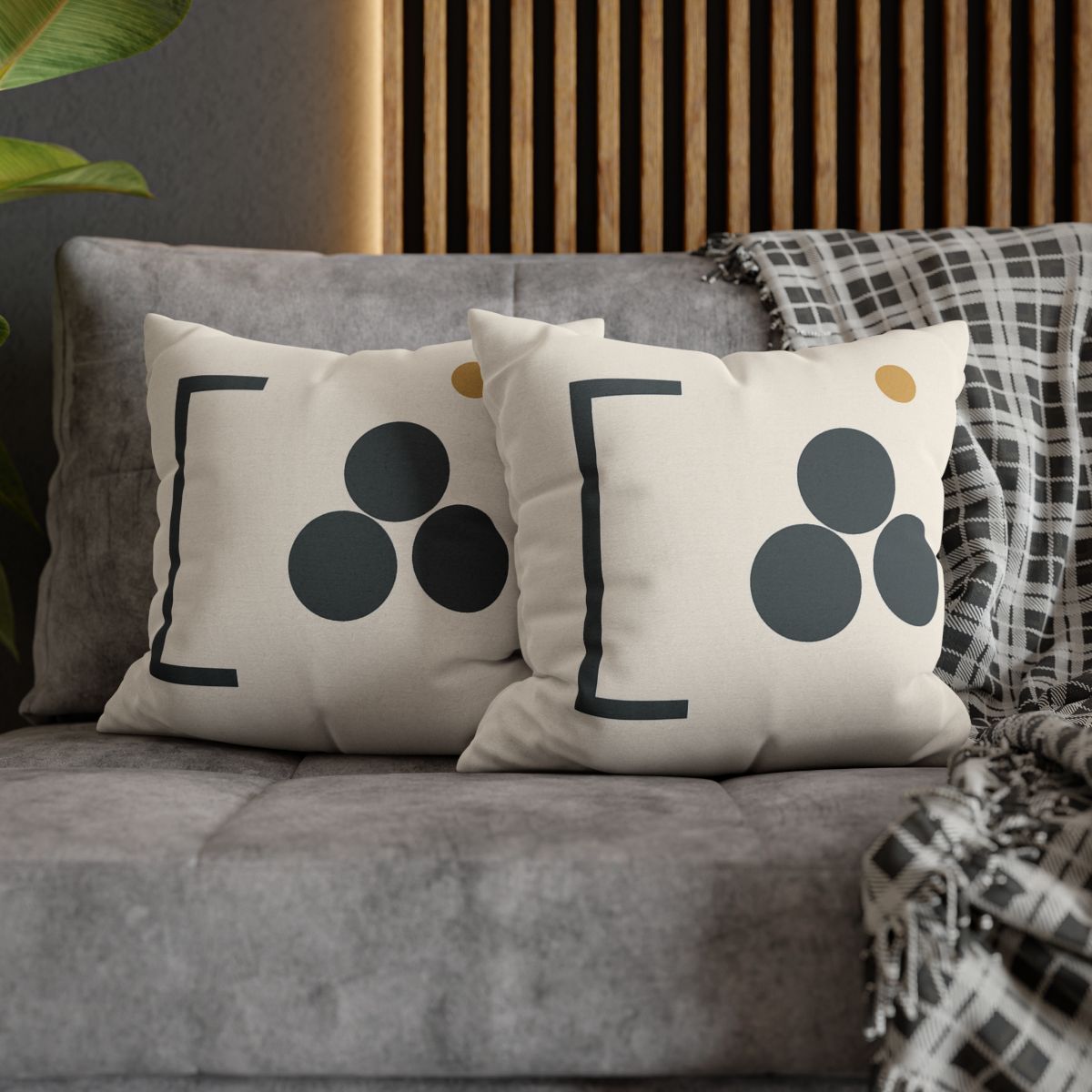 Diagonal Bracket And Three Circle Cluster custom pillow cases