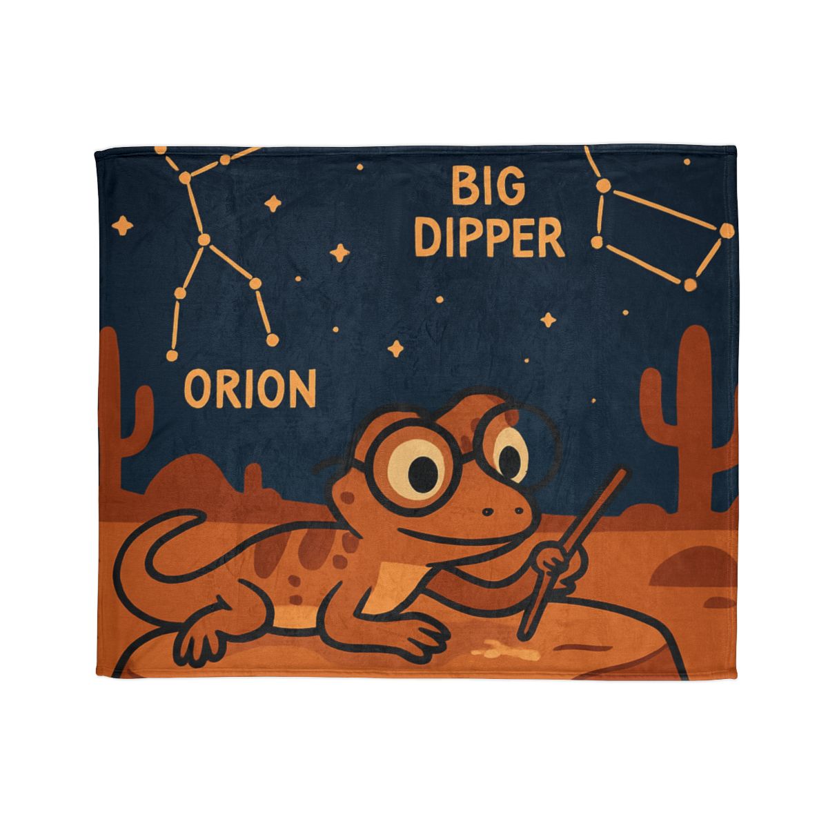 Stargazing Lizard Desert Camp soft fleece blankets
