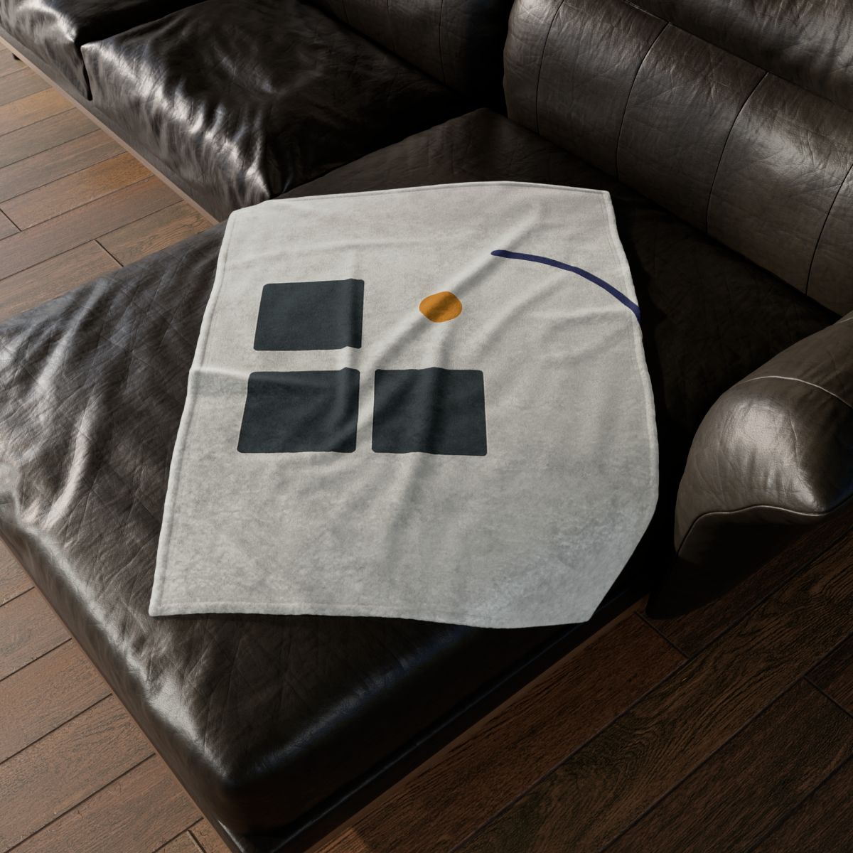 Missing Cell Grid With Offset Arc soft fleece blankets
