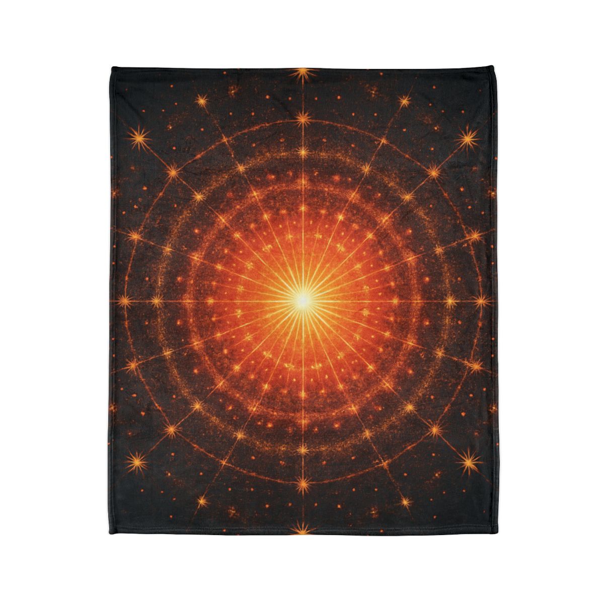 Photon Burst Mandala designer printed blankets