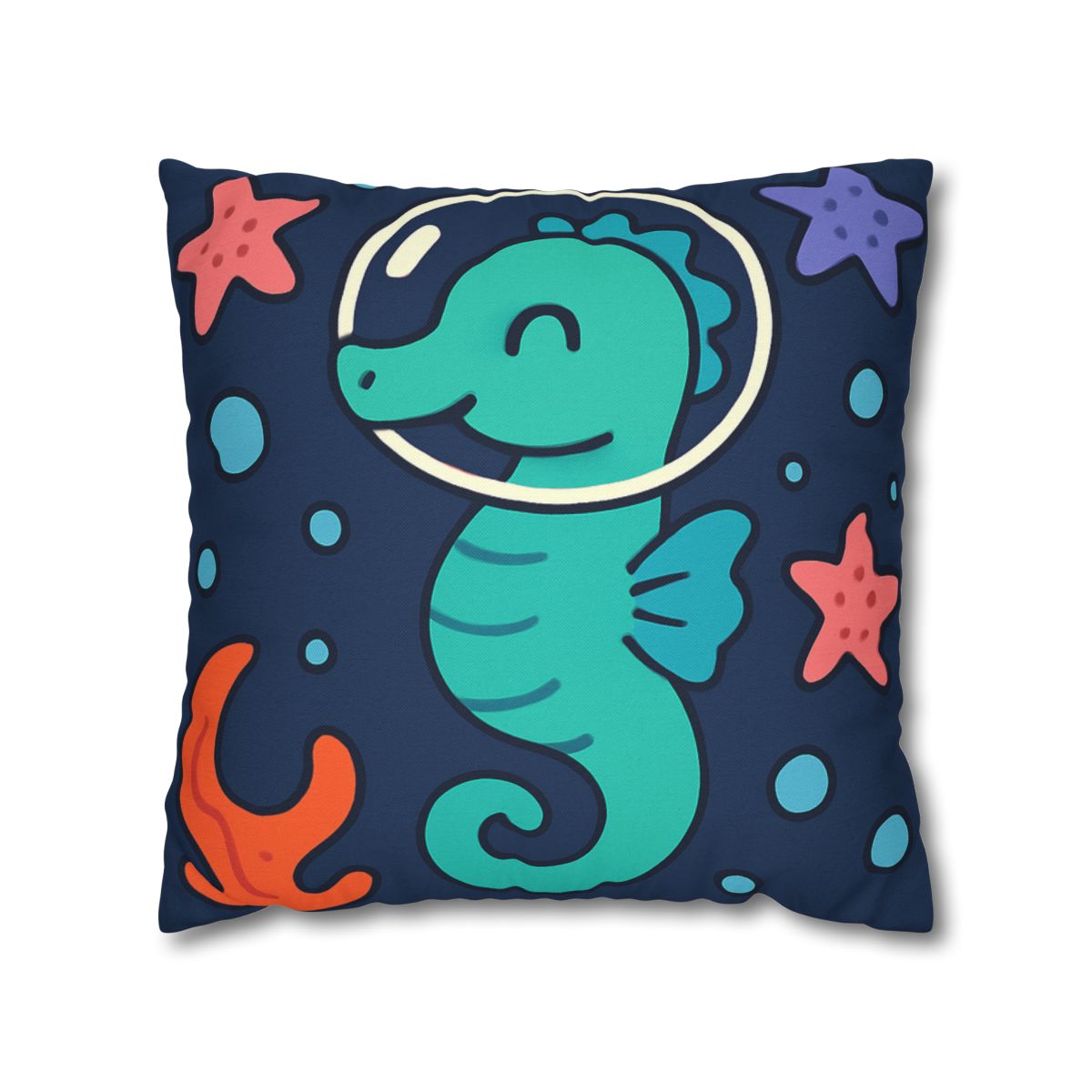 Starlight Seahorse Explorer designer print pillow cases