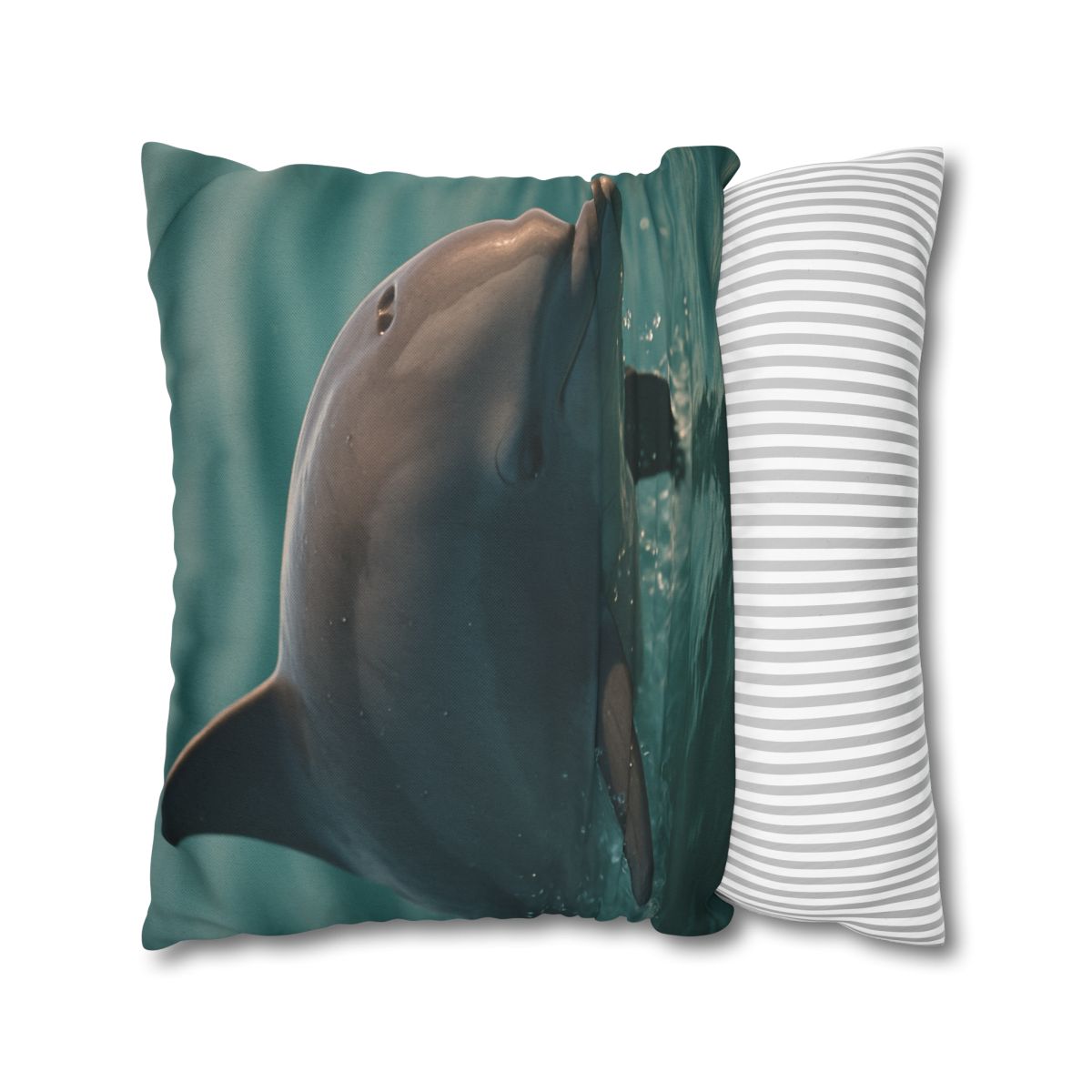 Silver Glide Bottlenose Dolphin designer print pillow cases