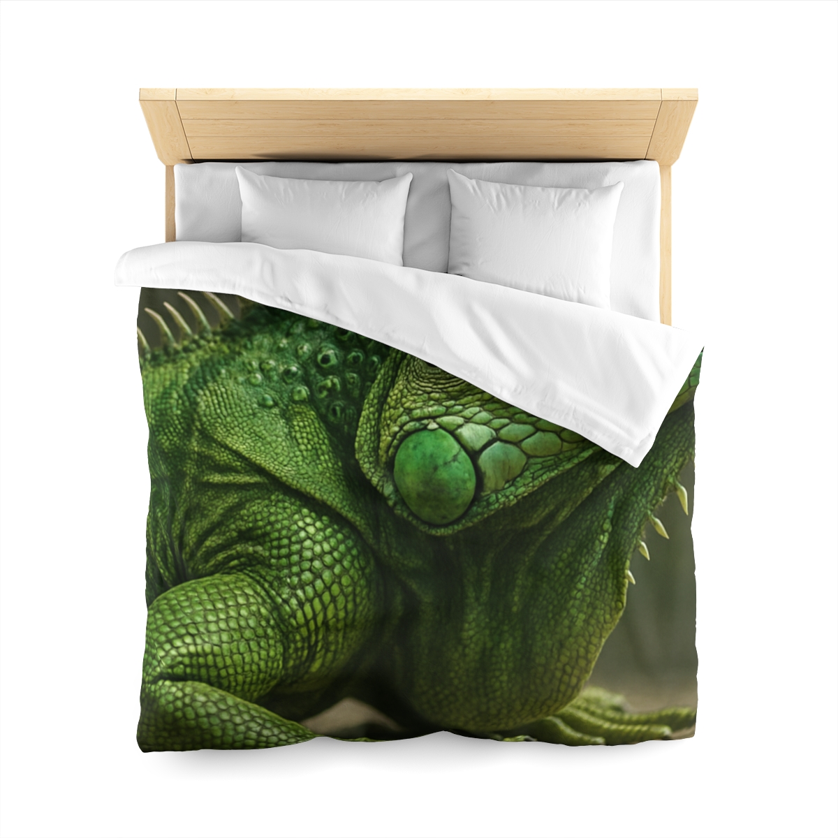 Stone Quiet Green Iguana personalized bedding duvets