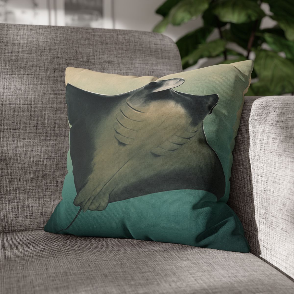 Velvet Current Manta Ray custom pillow cases