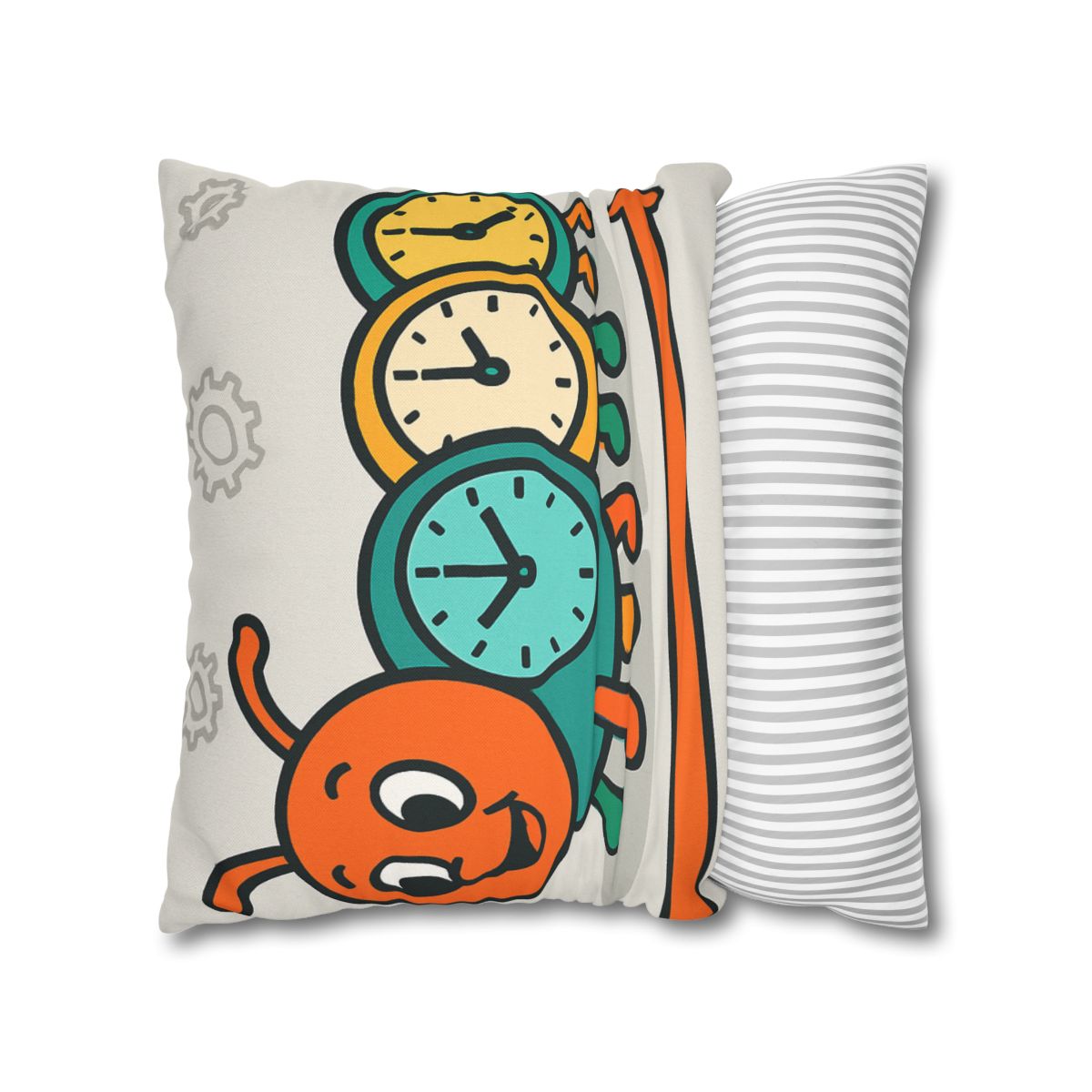 Clockwork Caterpillar Time Trek trendy patterned pillow cases