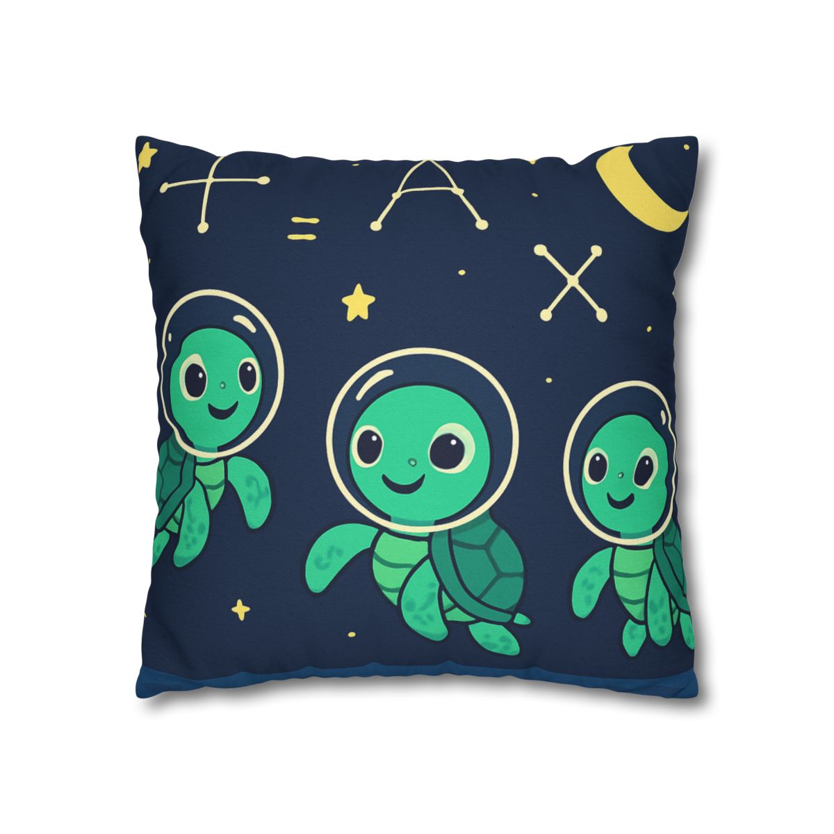 Space School Of The Curious Sea Turtles designer print pillow cases