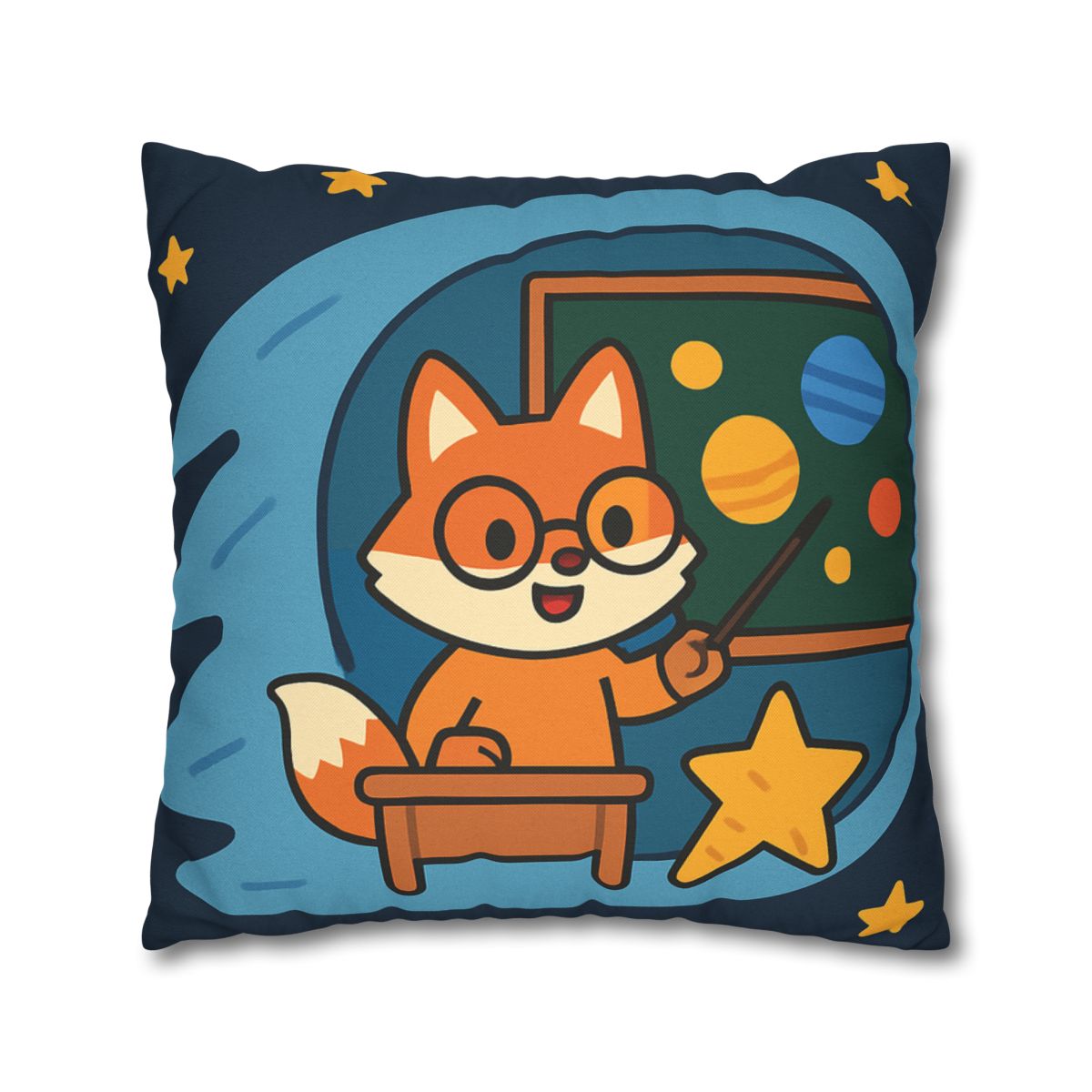 Comet Classroom With The Curious Fox custom pillow cases