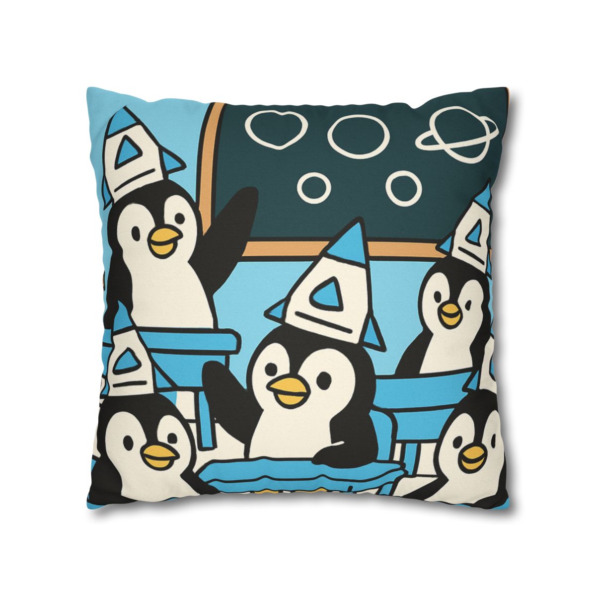 Rocket Penguin Class unique gift pillow cases