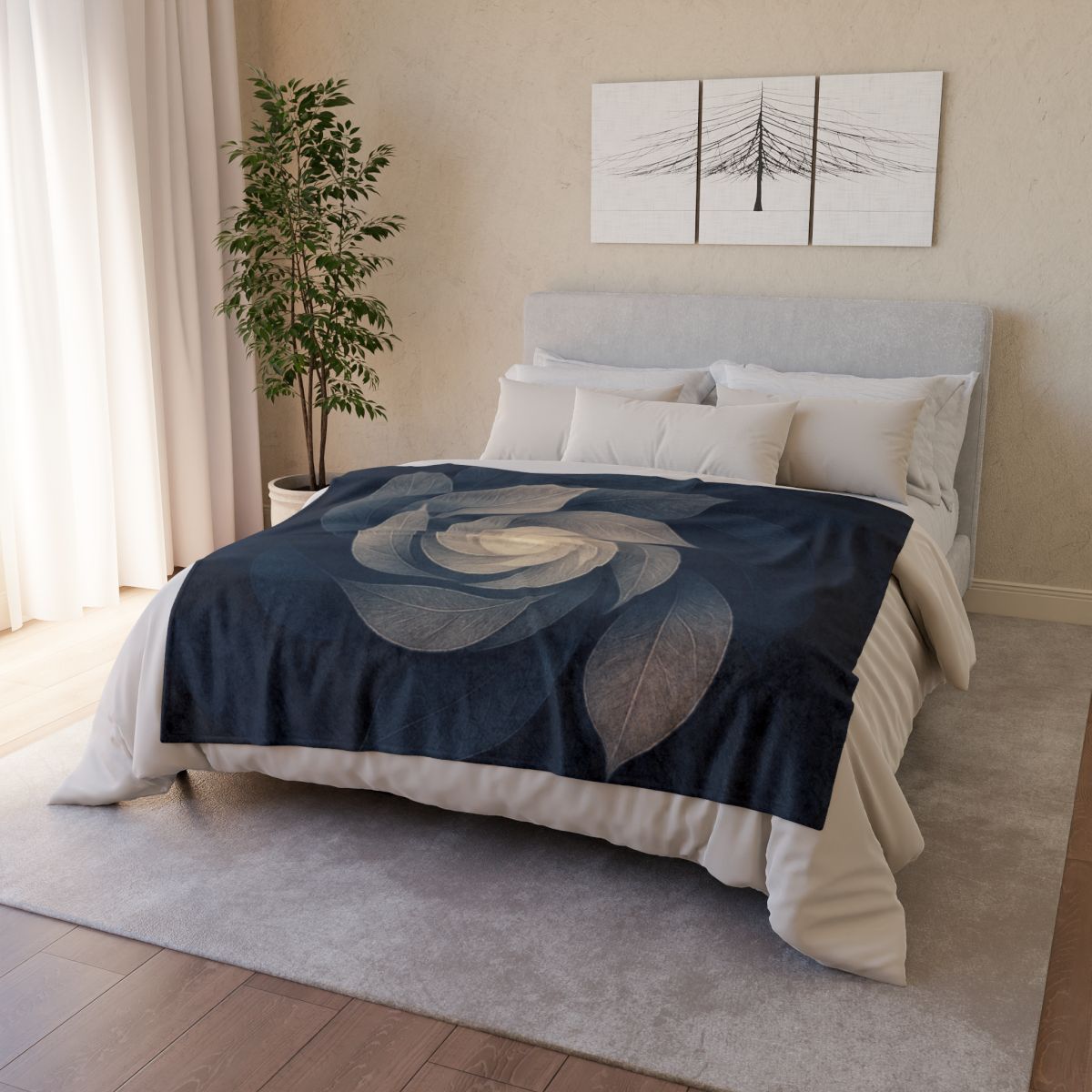 Petal Shadow Helix trendy patterned blankets