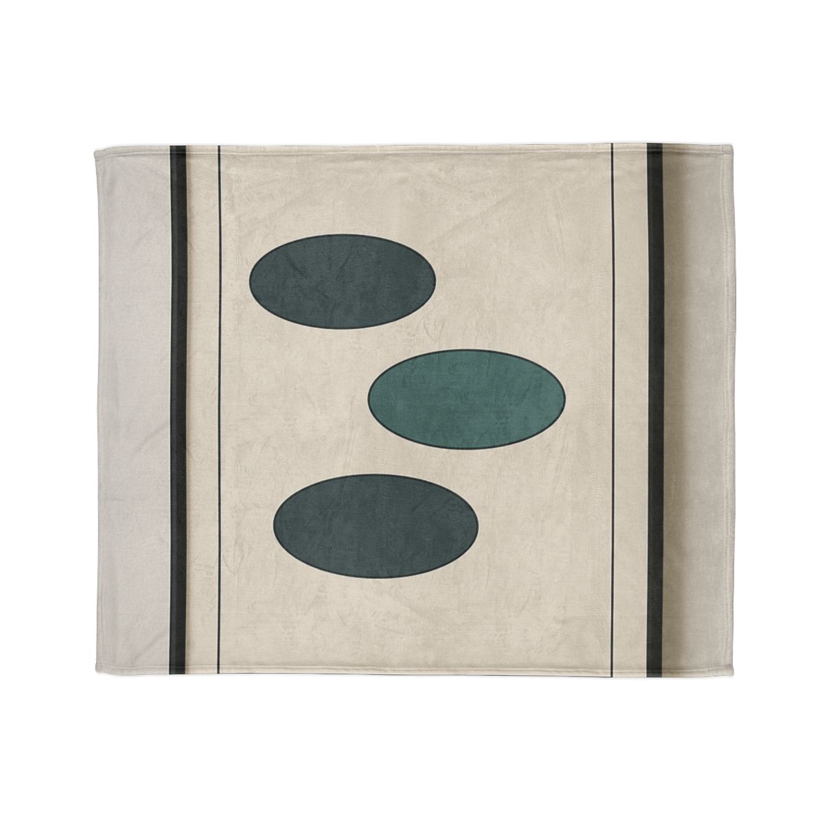 Trio Of Offset Ovals soft fleece blankets