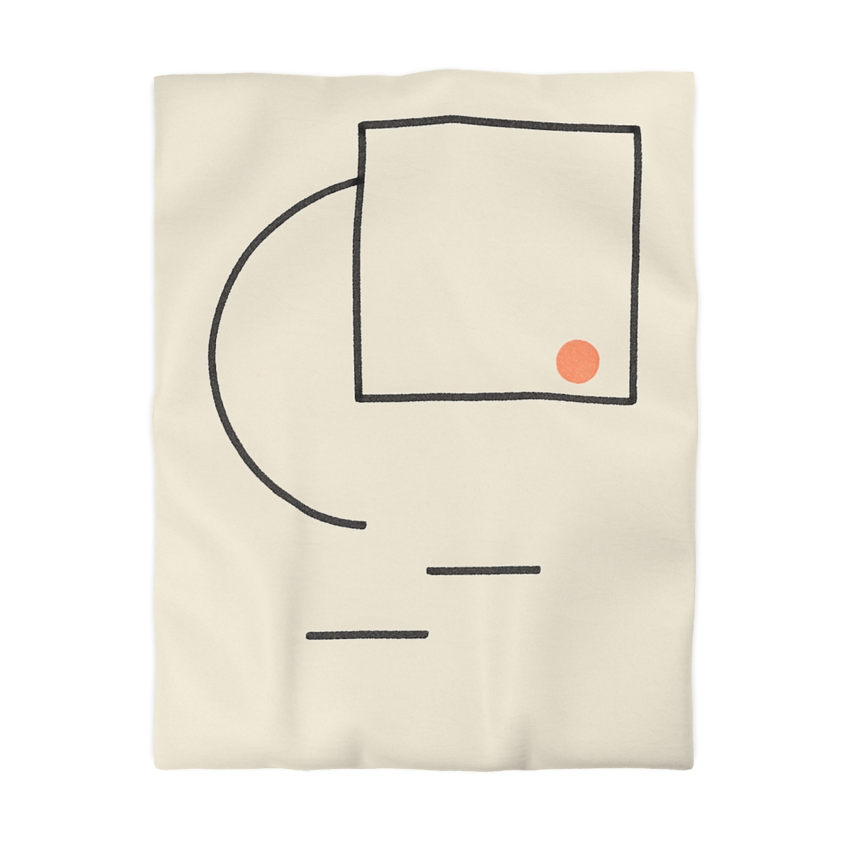 Offset Frame With Leaning Arc personalized bedding duvets