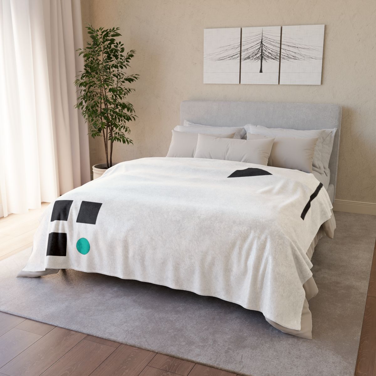 Corner Triad And Missing Cell Grid soft fleece blankets