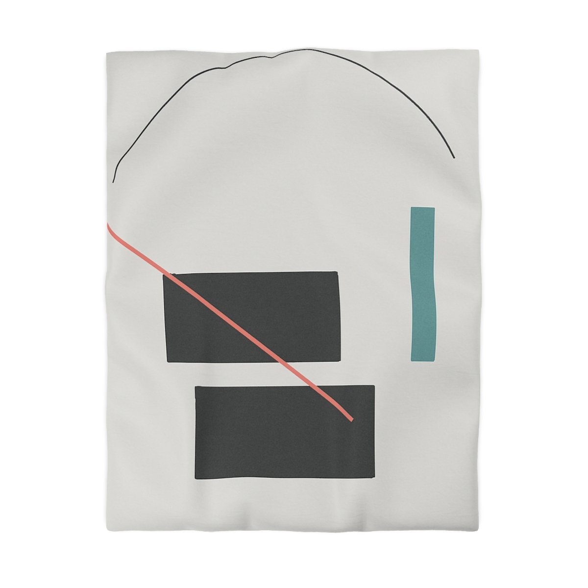 Stacked Rectangles With Crossing Arc trendy bedroom duvets