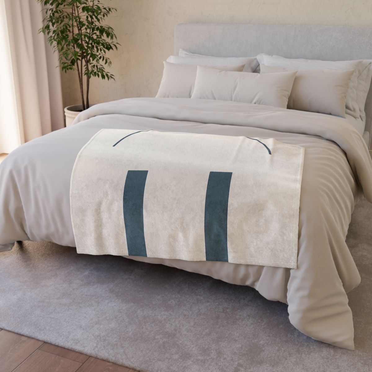 Arc Window With Twin Bars designer printed blankets