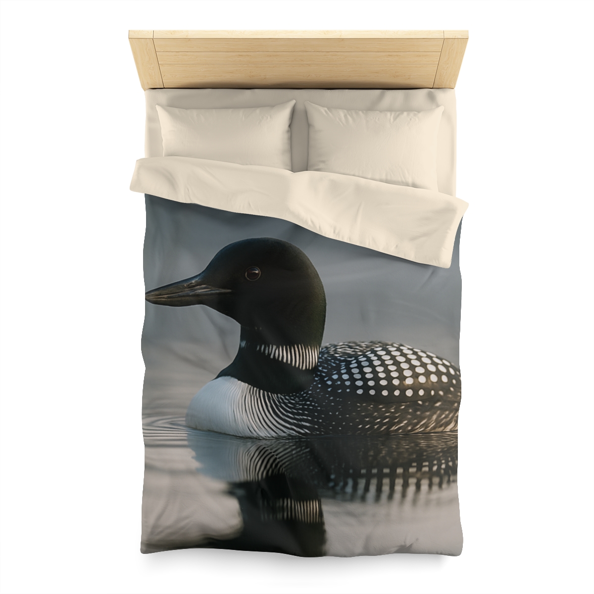 Mirror Calm Common Loon personalized bedding duvets