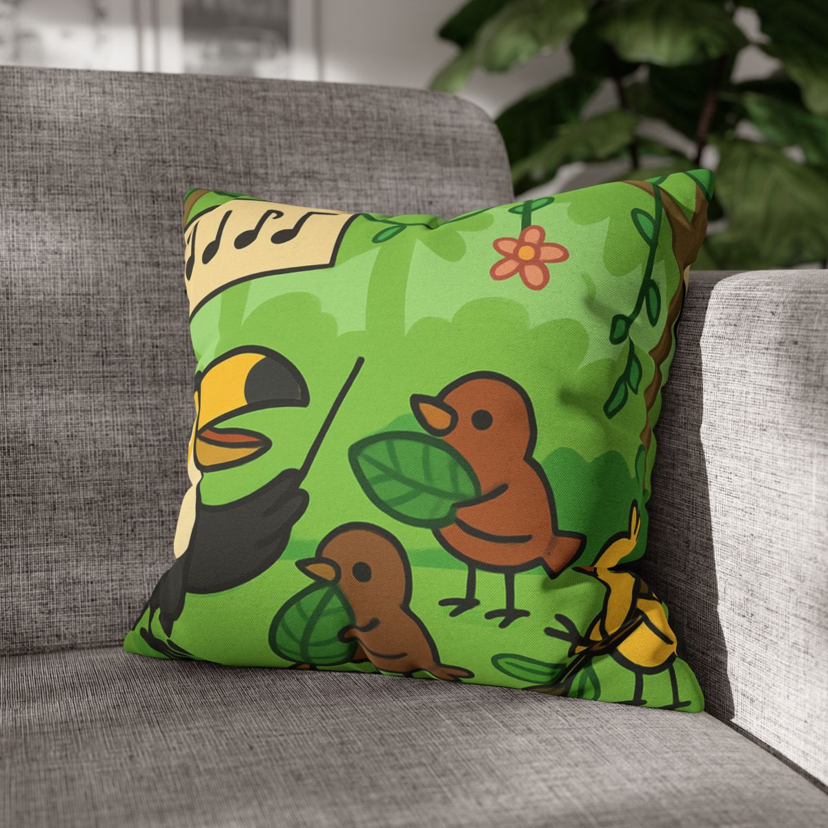 Rainforest Orchestra Of Birds stylish decorative pillowcases