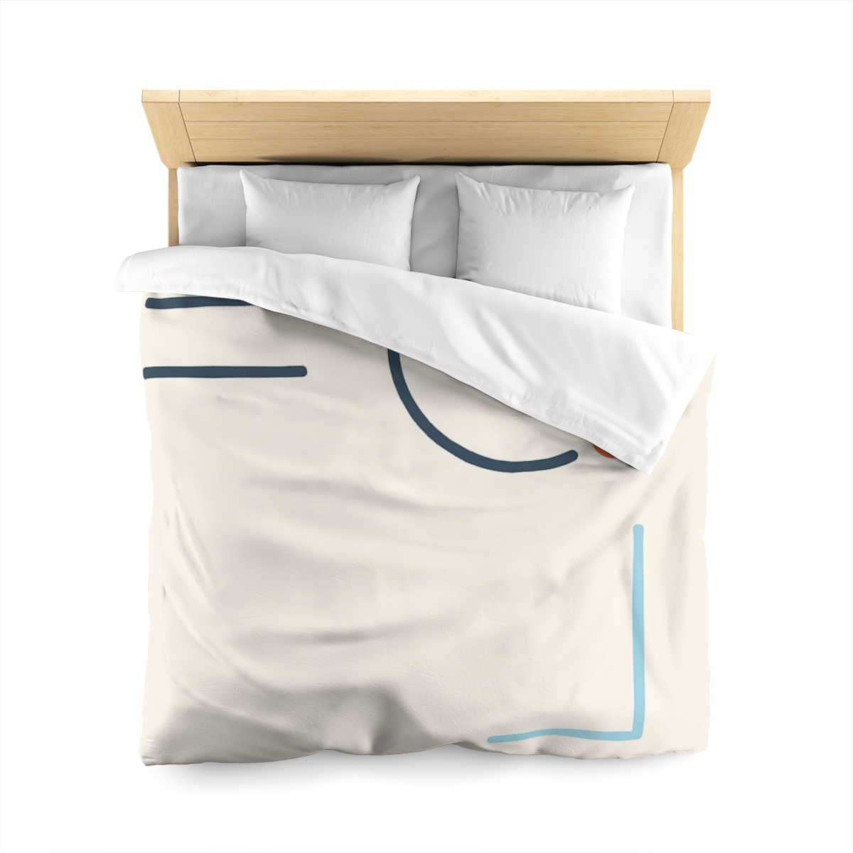 Quiet Orbit With Offset Bars custom duvets