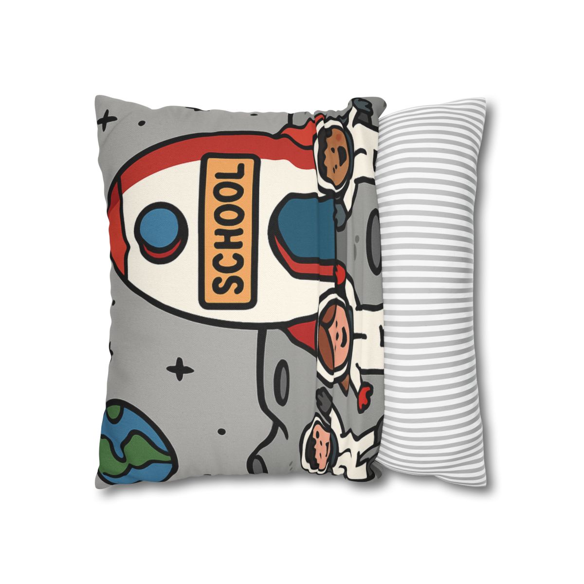 Rocket School On The Moon trendy patterned pillow cases