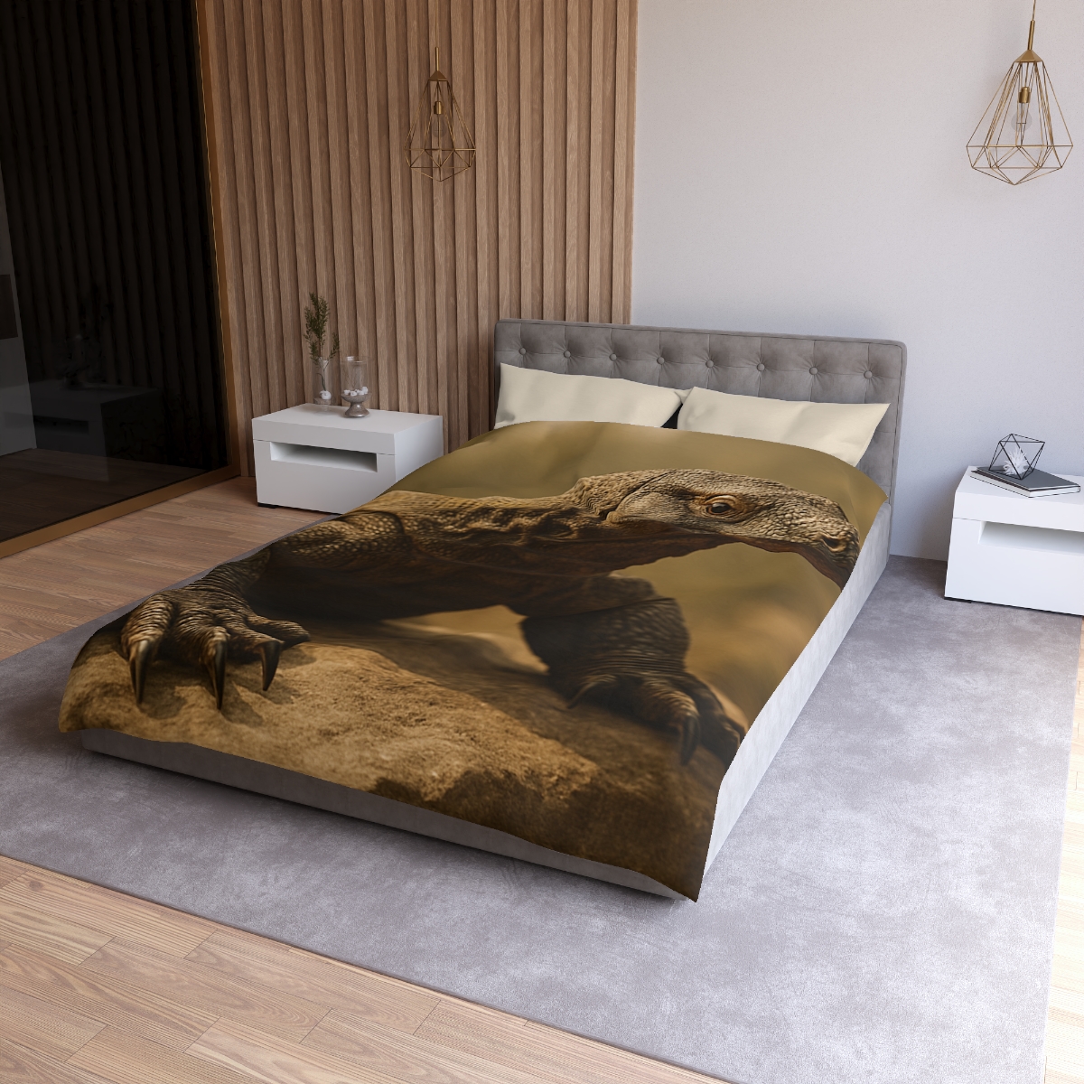 Ancient Sentinel Komodo Dragon stylish duvet covers