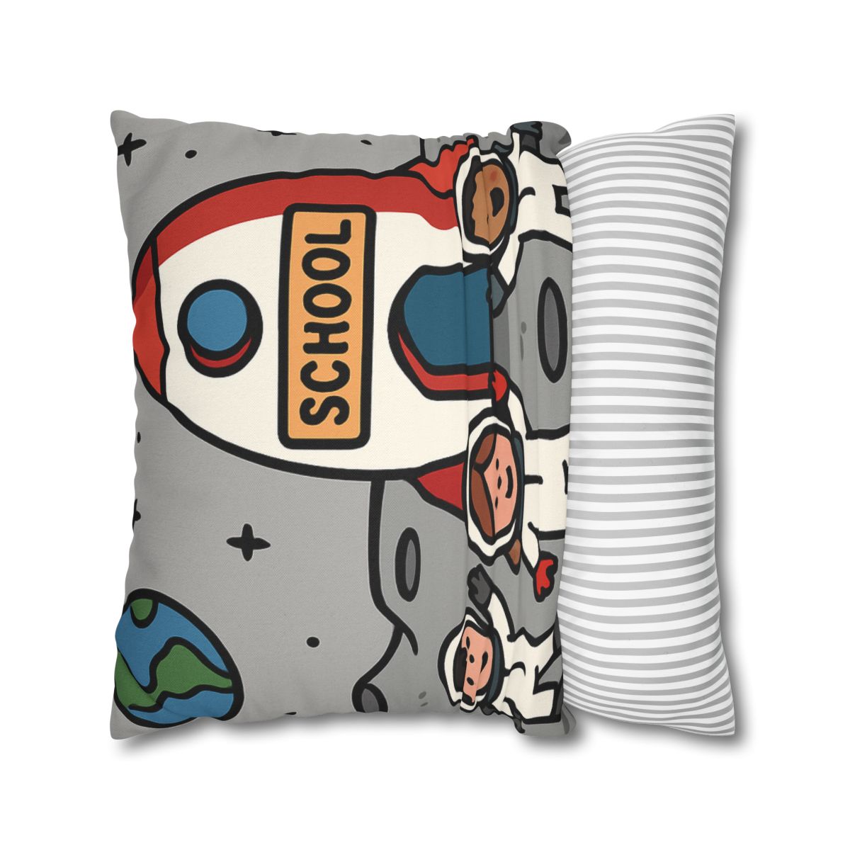 Rocket School On The Moon trendy patterned pillow cases
