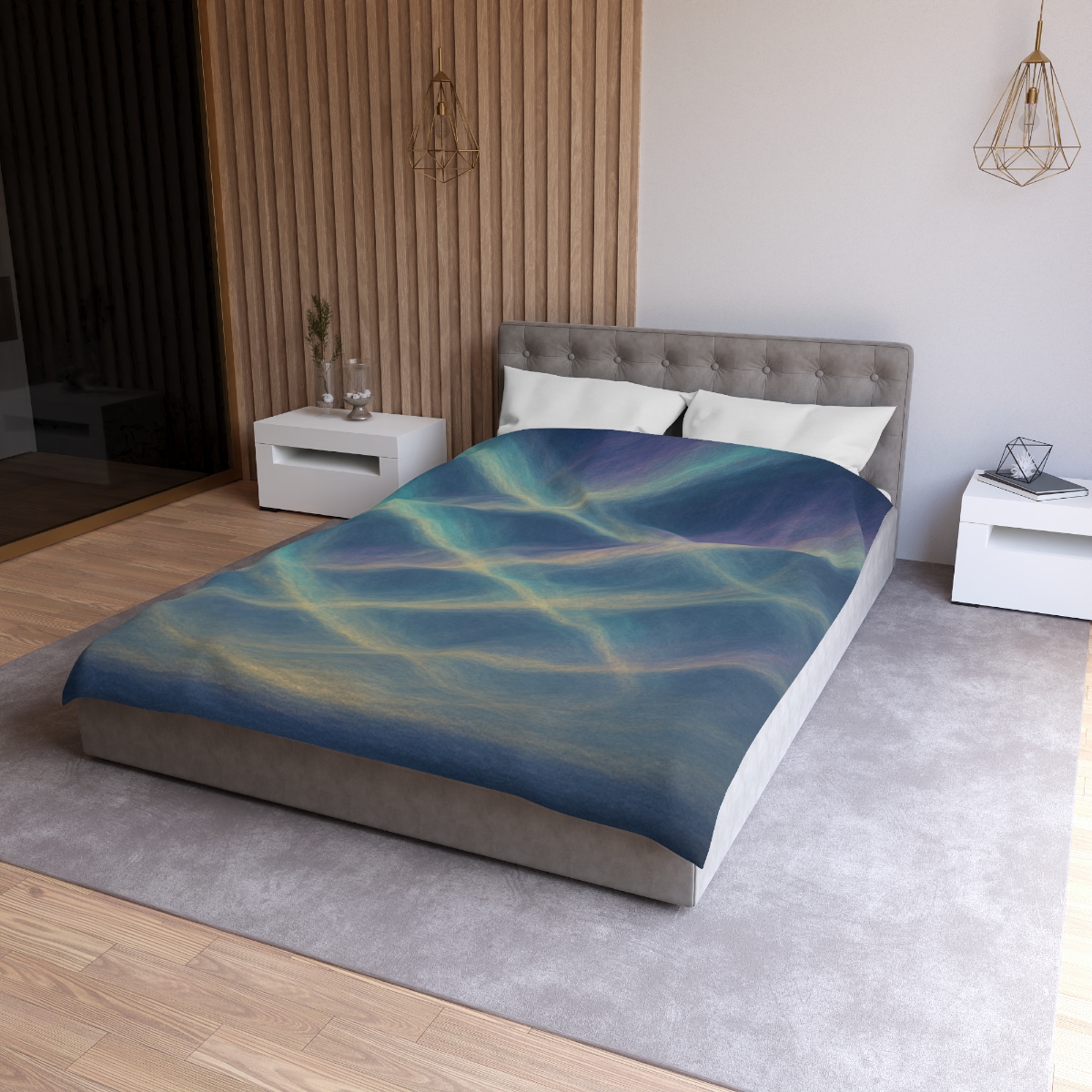 Aurora Lattice Horizon custom duvets