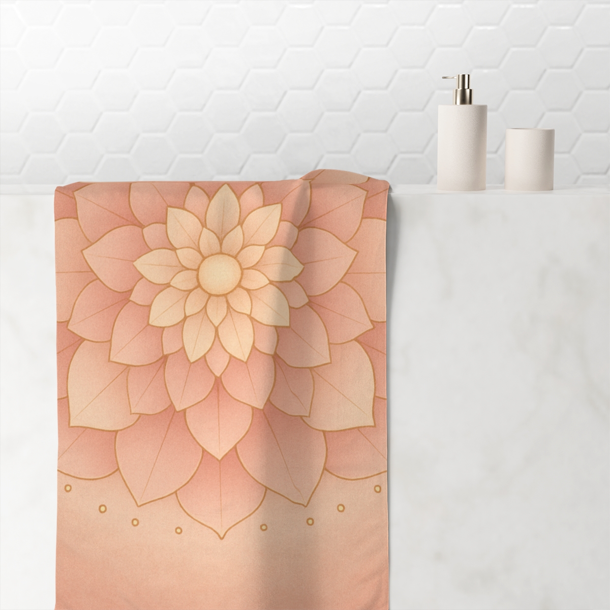 Petal Halo Mandala trendy hand towels