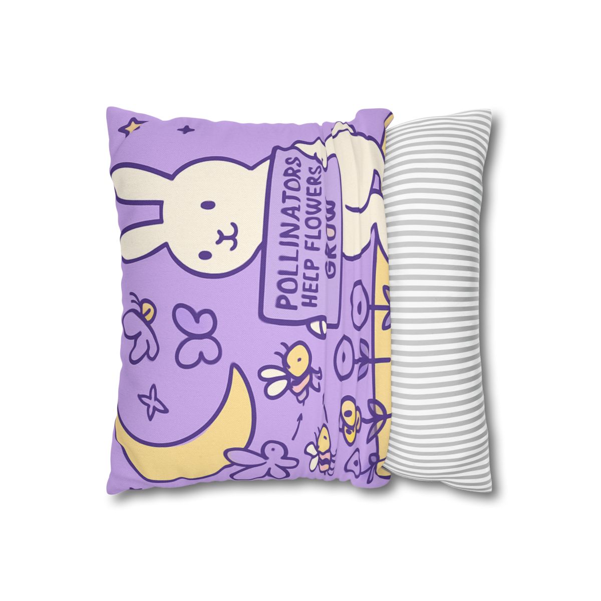 Moon Garden Pollinator Parade custom pillow cases