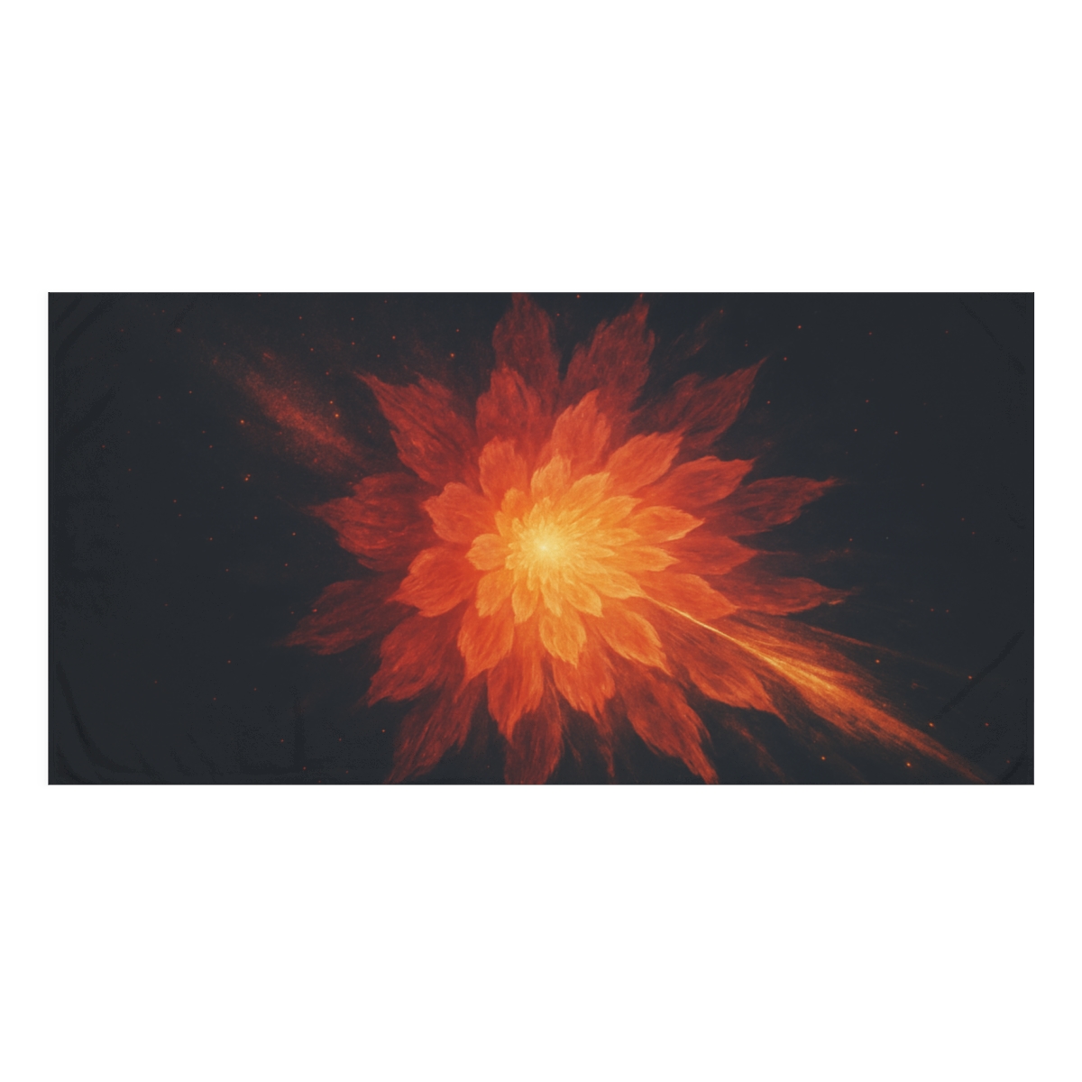 Starburst Ember Bloom stylish beach towels