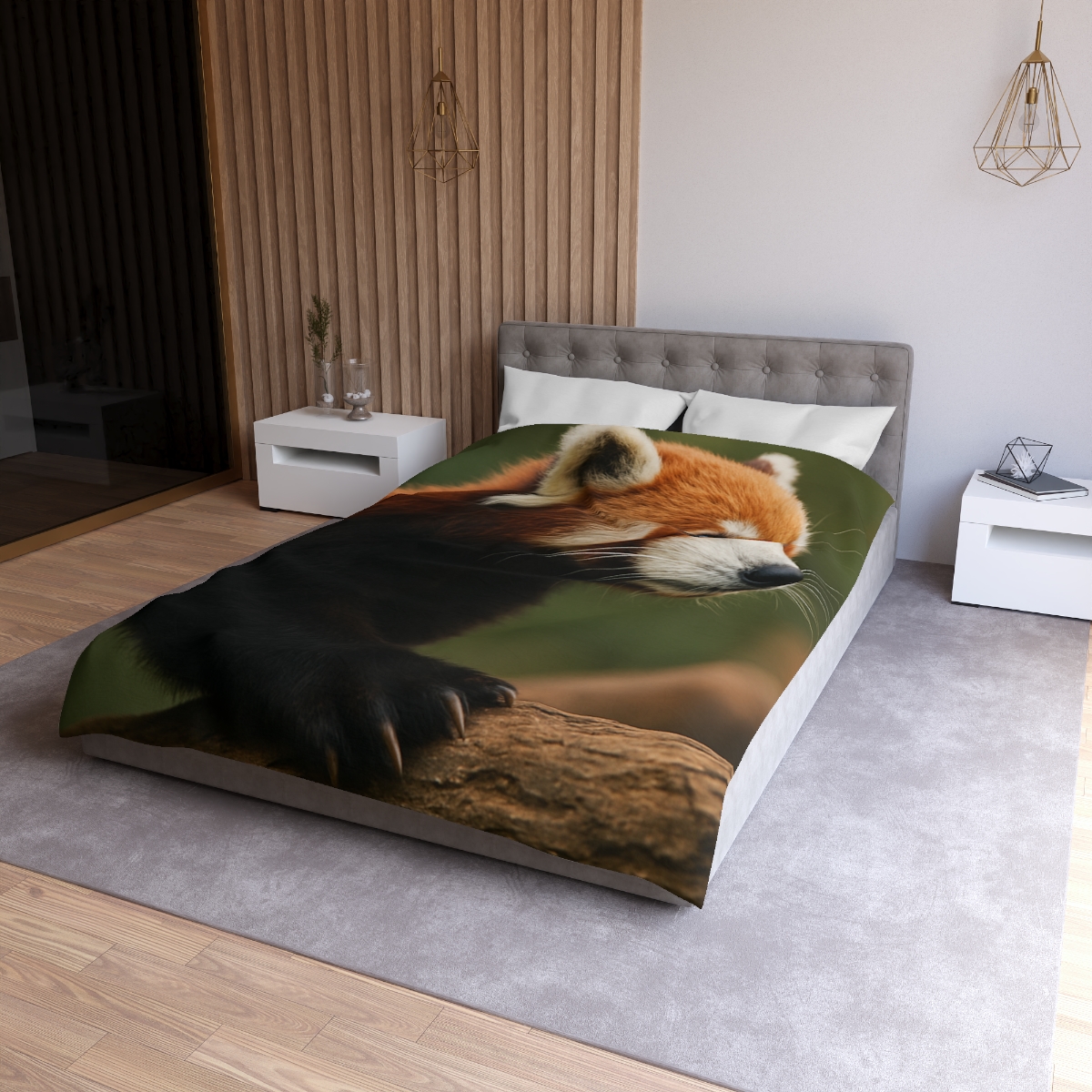 Bamboo Climber Red Panda custom duvets