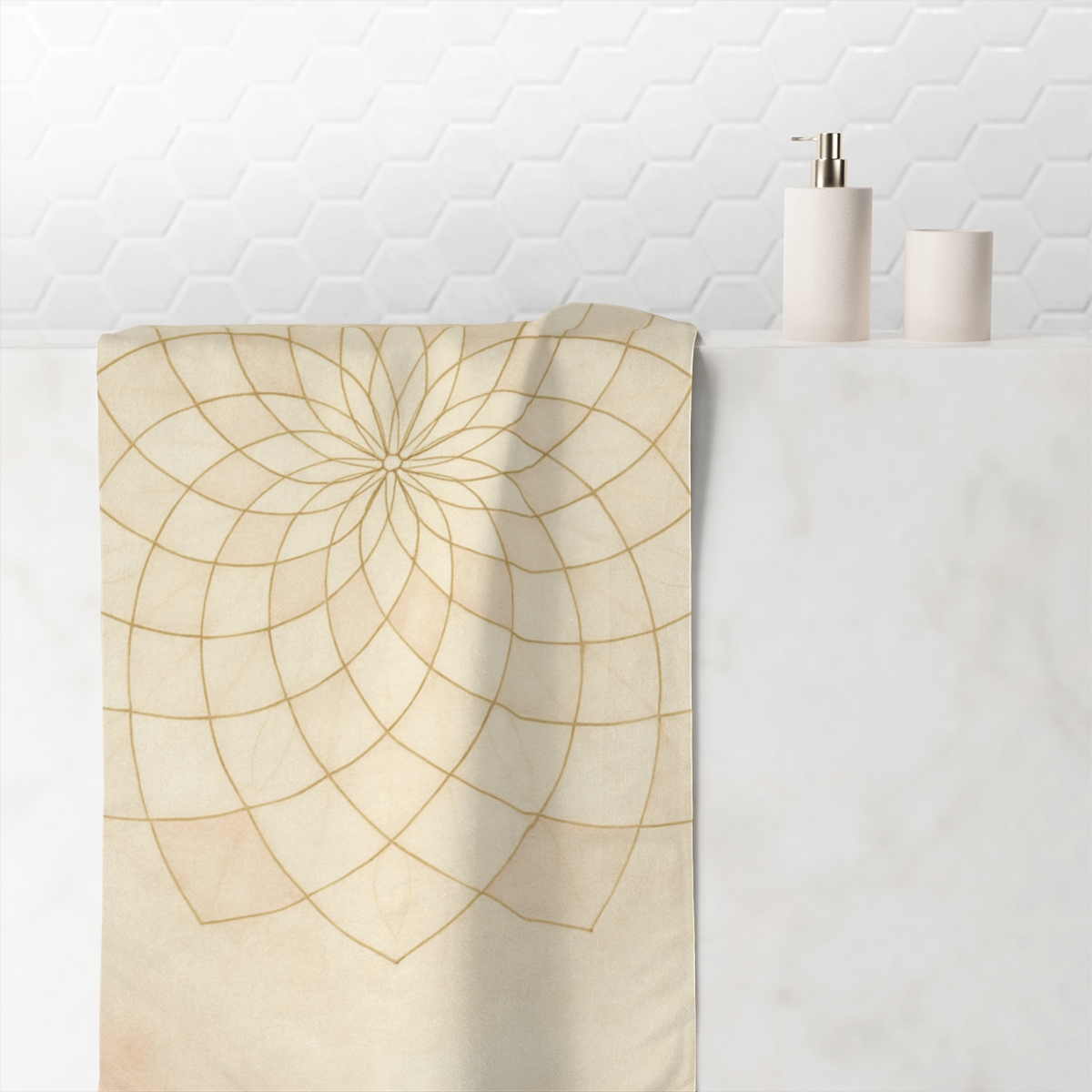 Petal Halo Lattice custom towels