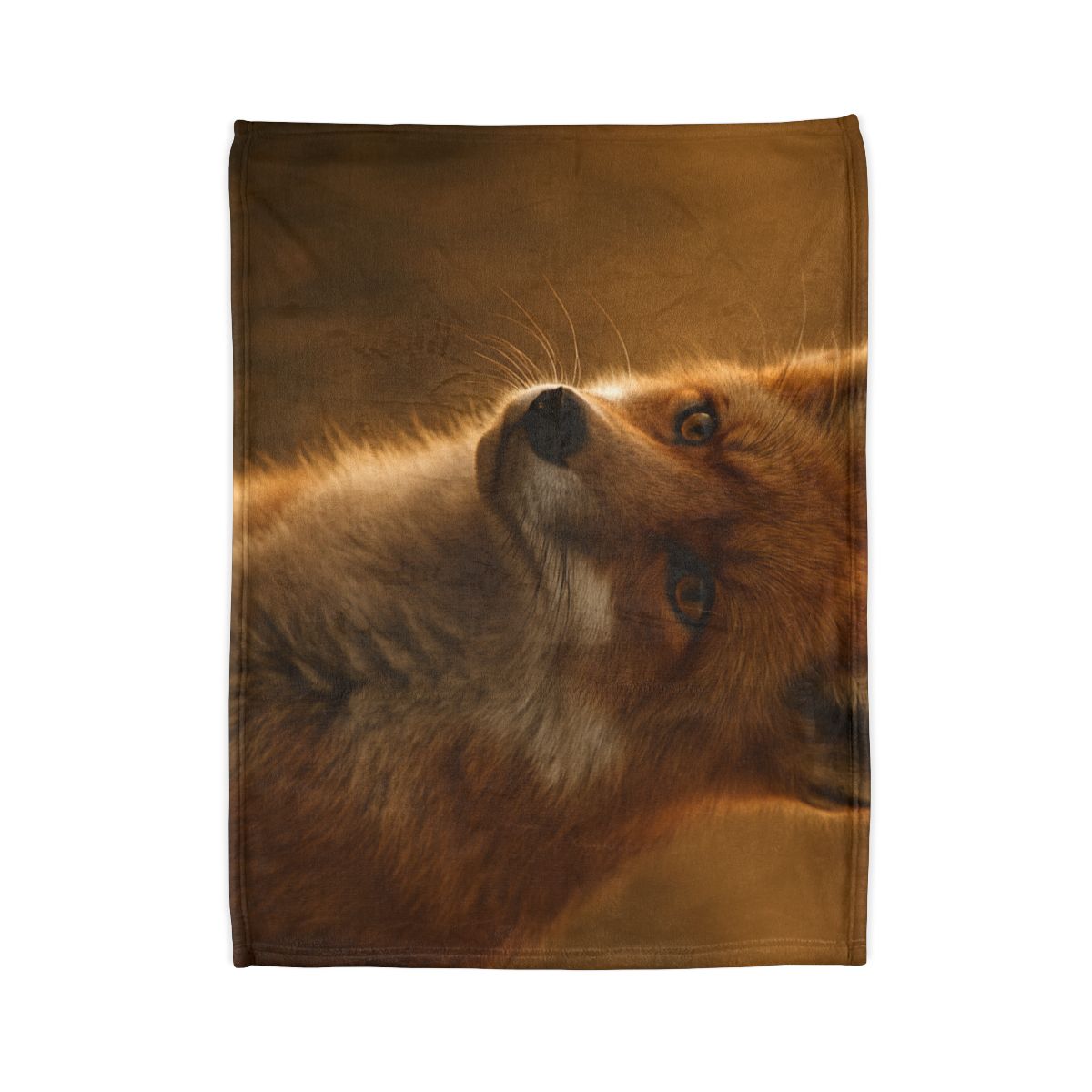 Crimson Whisper Red Fox soft fleece blankets