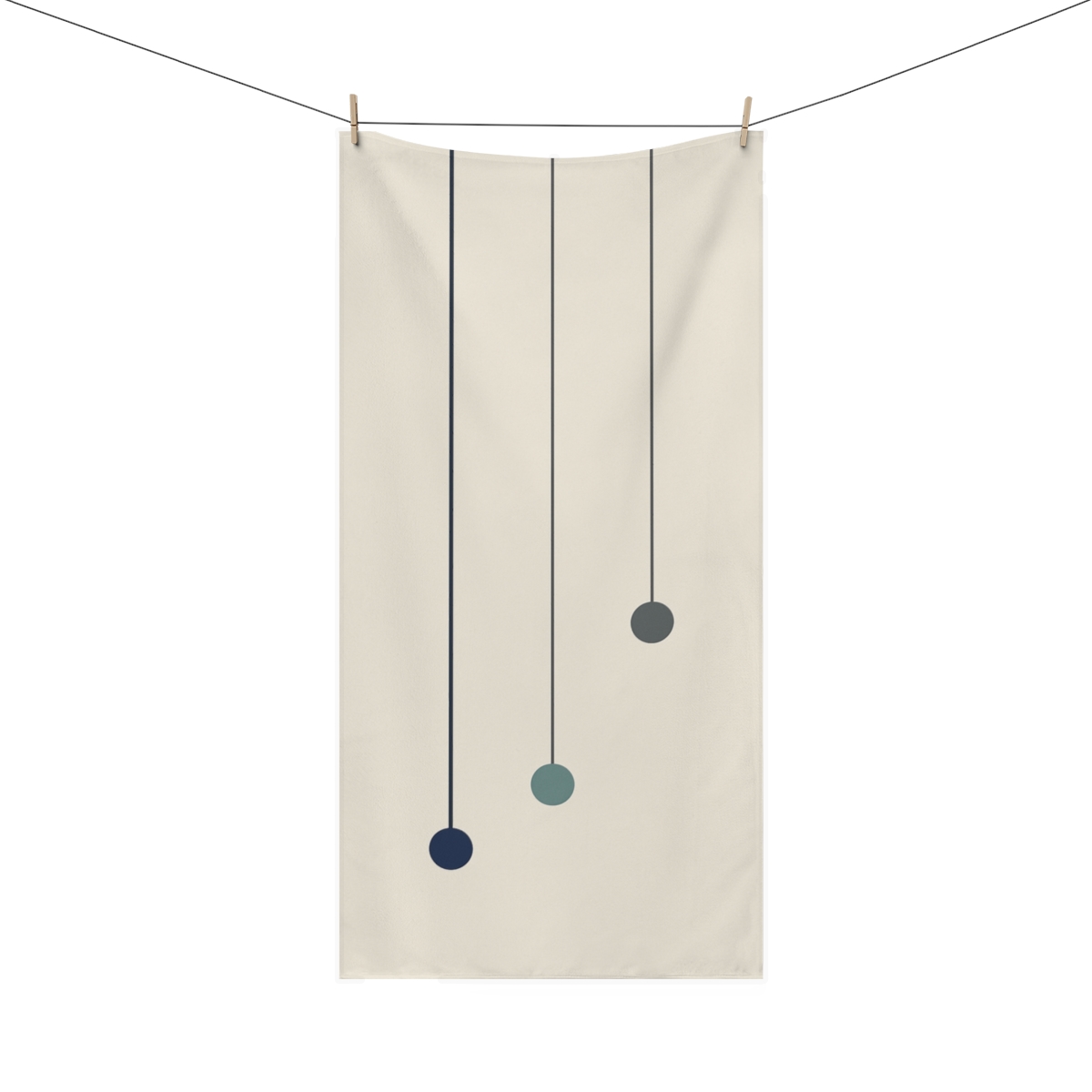 Orbital Line Cascade designer printed towels