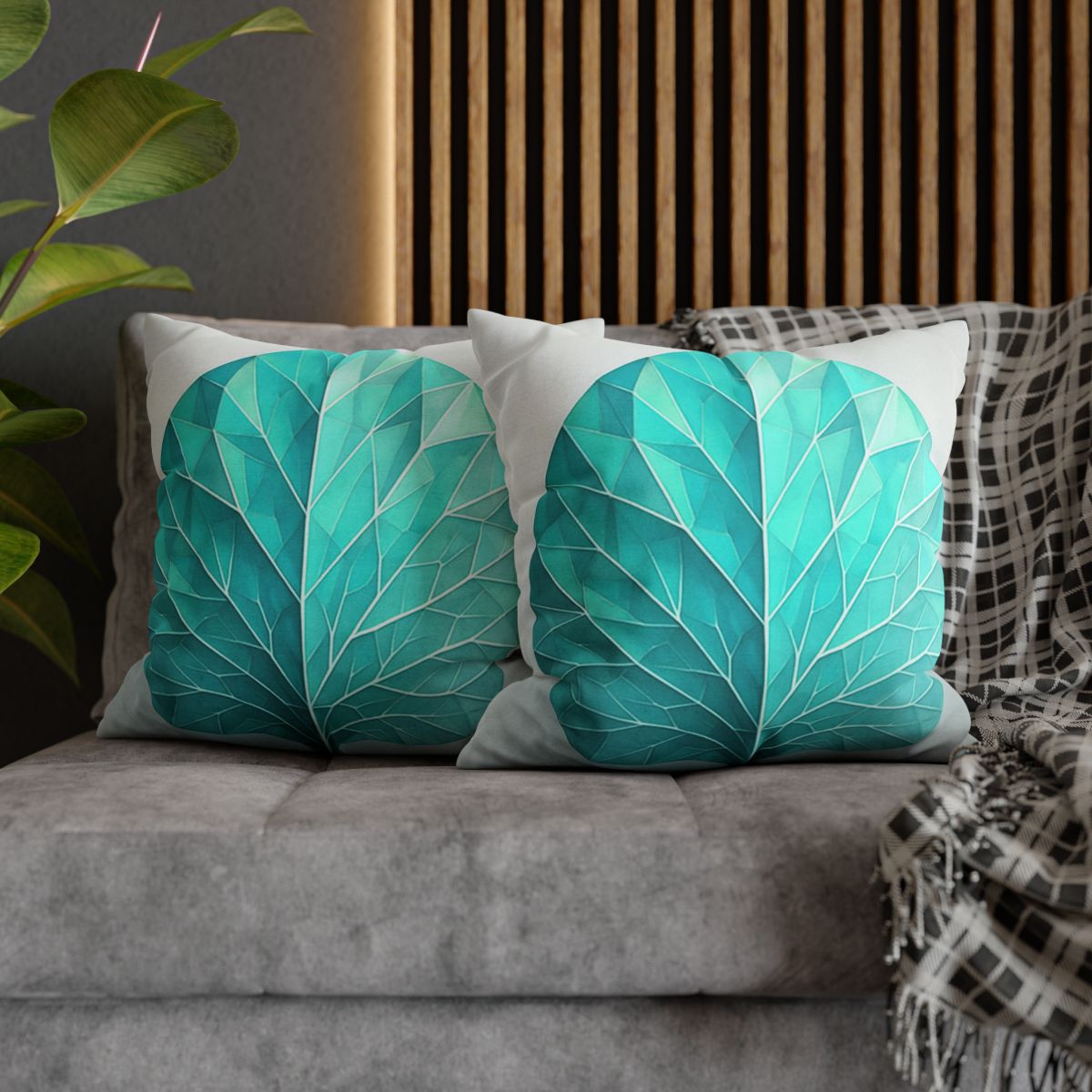 Leaf Vein Prism Fan trendy patterned pillow cases