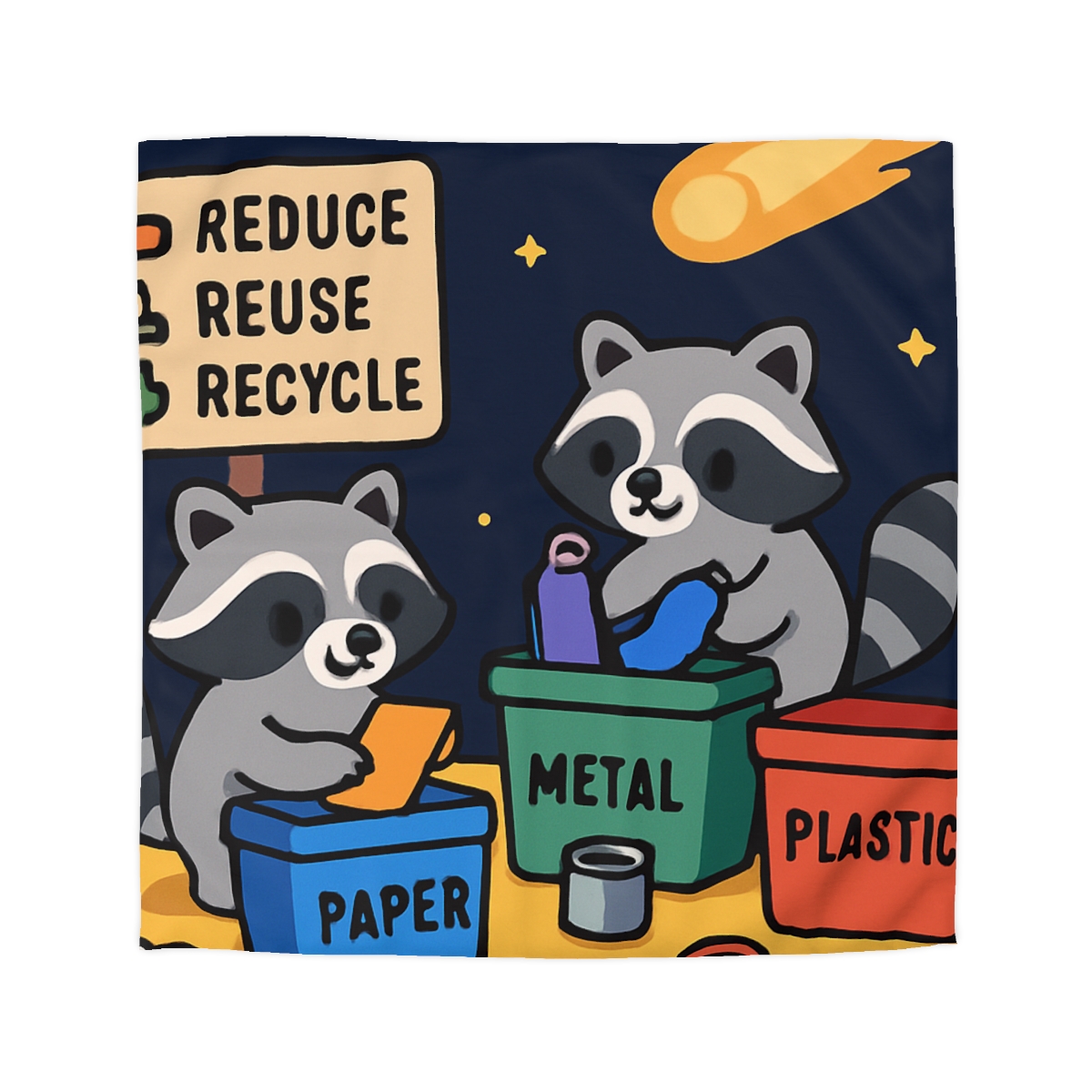 Comet Tail Recycling Rangers duvets for gifts