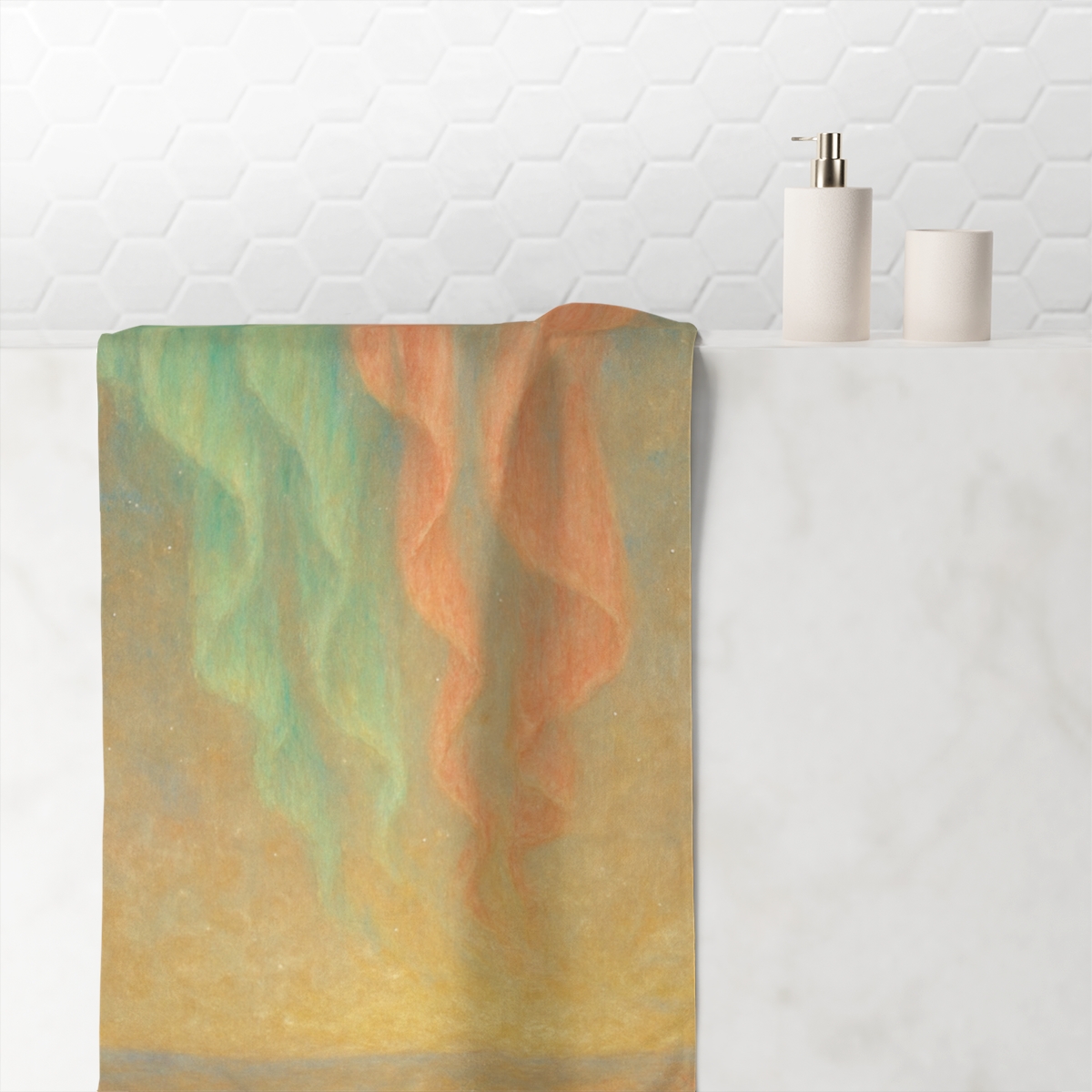 Aurora Dust Weave designer printed towels