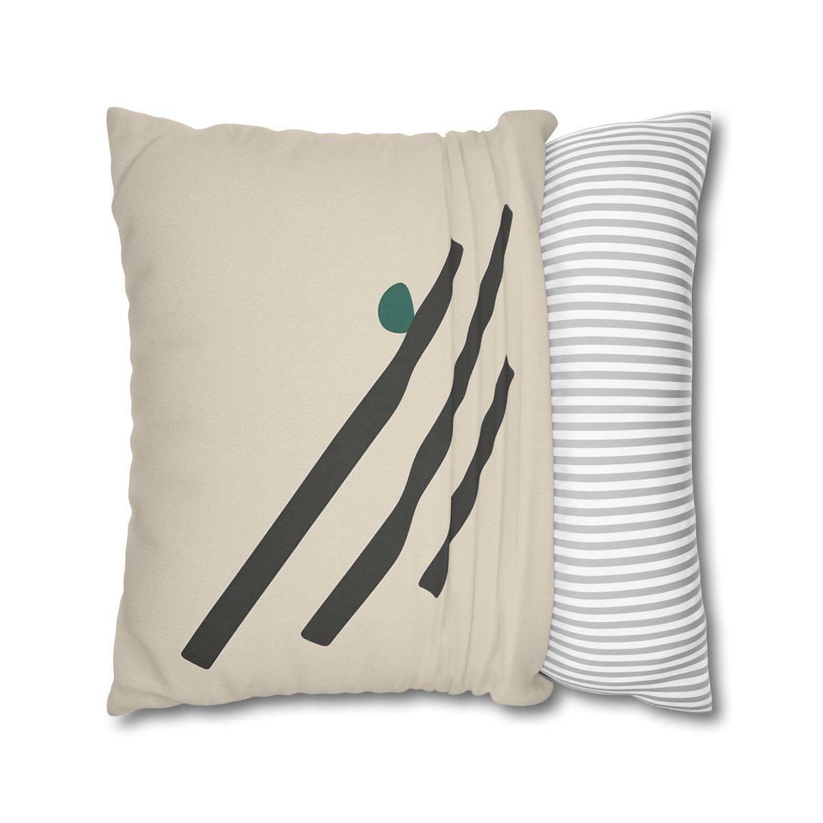 Staggered Short Bars With Quiet Dot designer print pillow cases