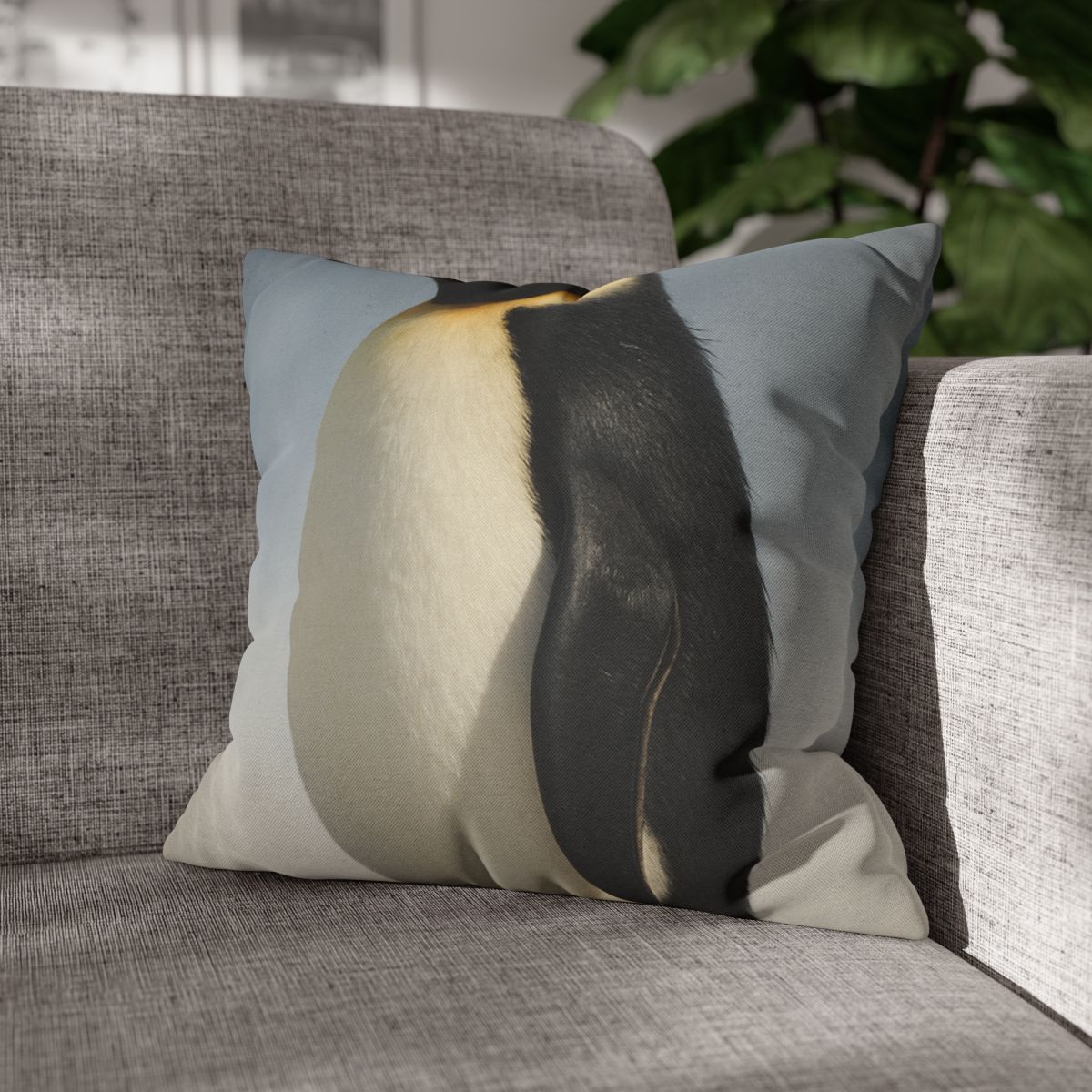 Glacier Gleam Emperor Penguin designer print pillow cases