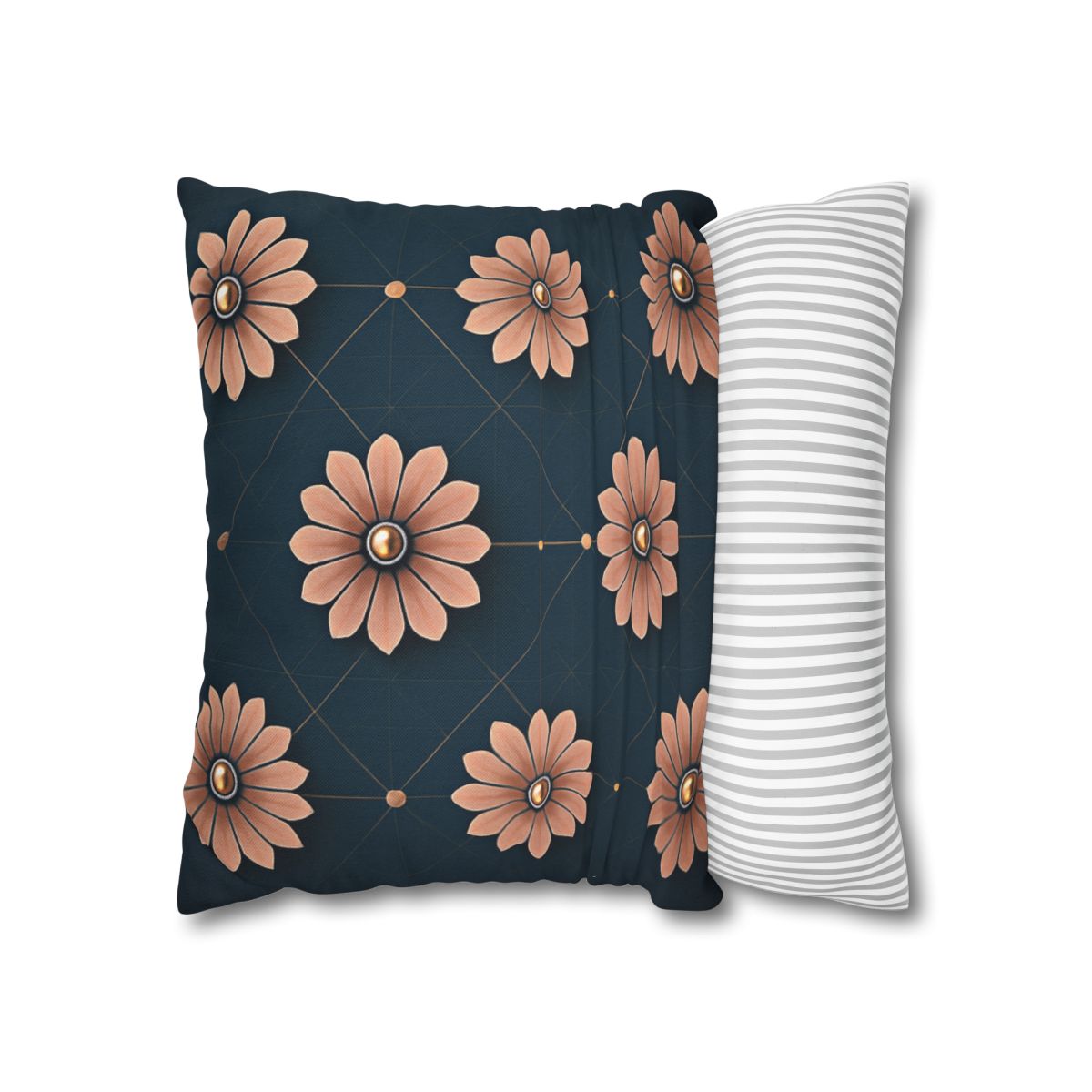 Blossom Orbit Grid designer print pillow cases