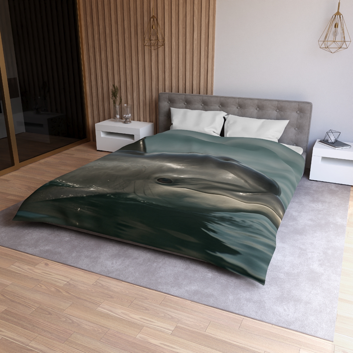 Mirror Calm Bottlenose Dolphin custom duvets