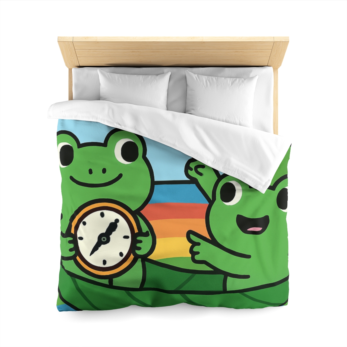 Rainbow River Time Travel Frogs duvets for gifts